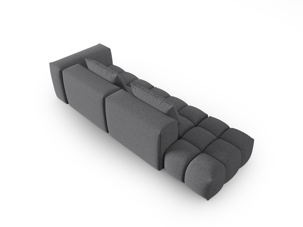 Cosmopolitan Design Sofa Verona 4-Sitzer offen Strukturierter Stoff Sorella Grau Links