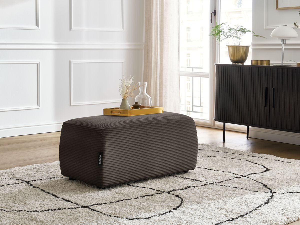 Bobochic Atilla Pouf Cordsamt Taupe