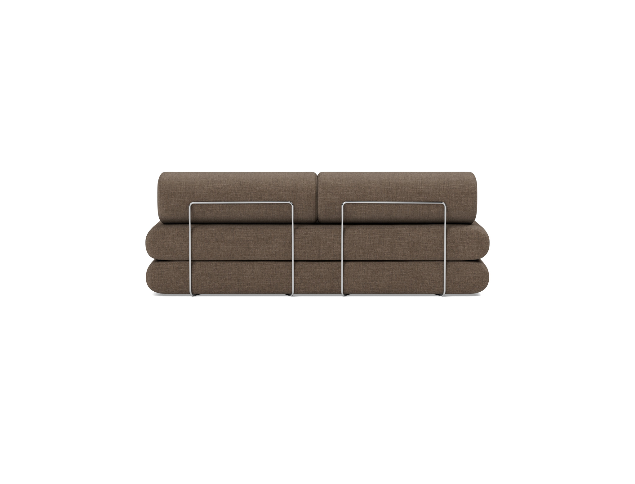 Tagesbett Circlus mit Rückenrollen Chenille Esina 411-Cedar-Brown