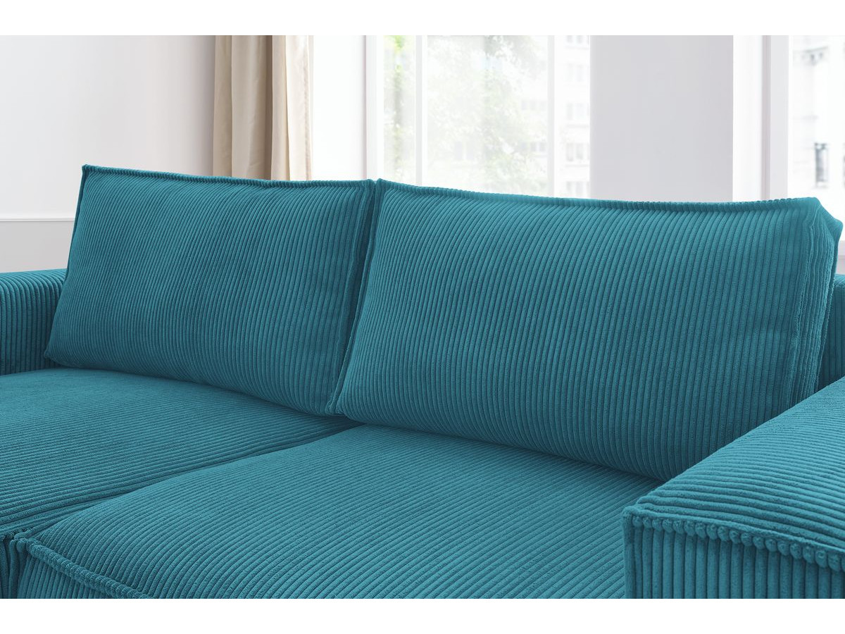 Bobochic Nihad Ecksofa Cordsamt Dunkelblau Ecke links