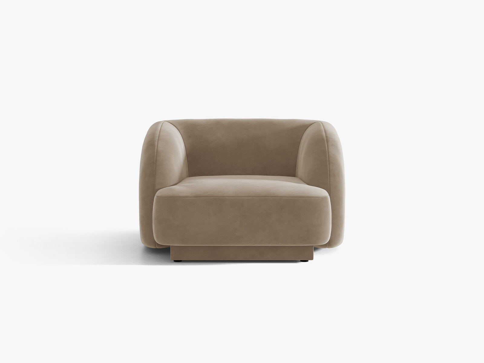 Micadoni Sessel Miley 1-Sitzer Samt Bluvel Cappuccino