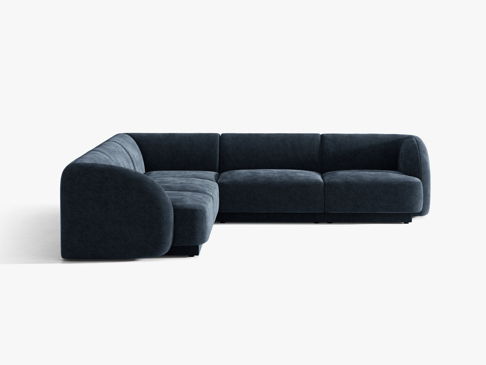 Micadoni 5-Sitzer Symmetrisches Ecksofa Miley Chenille Haga Königsblau