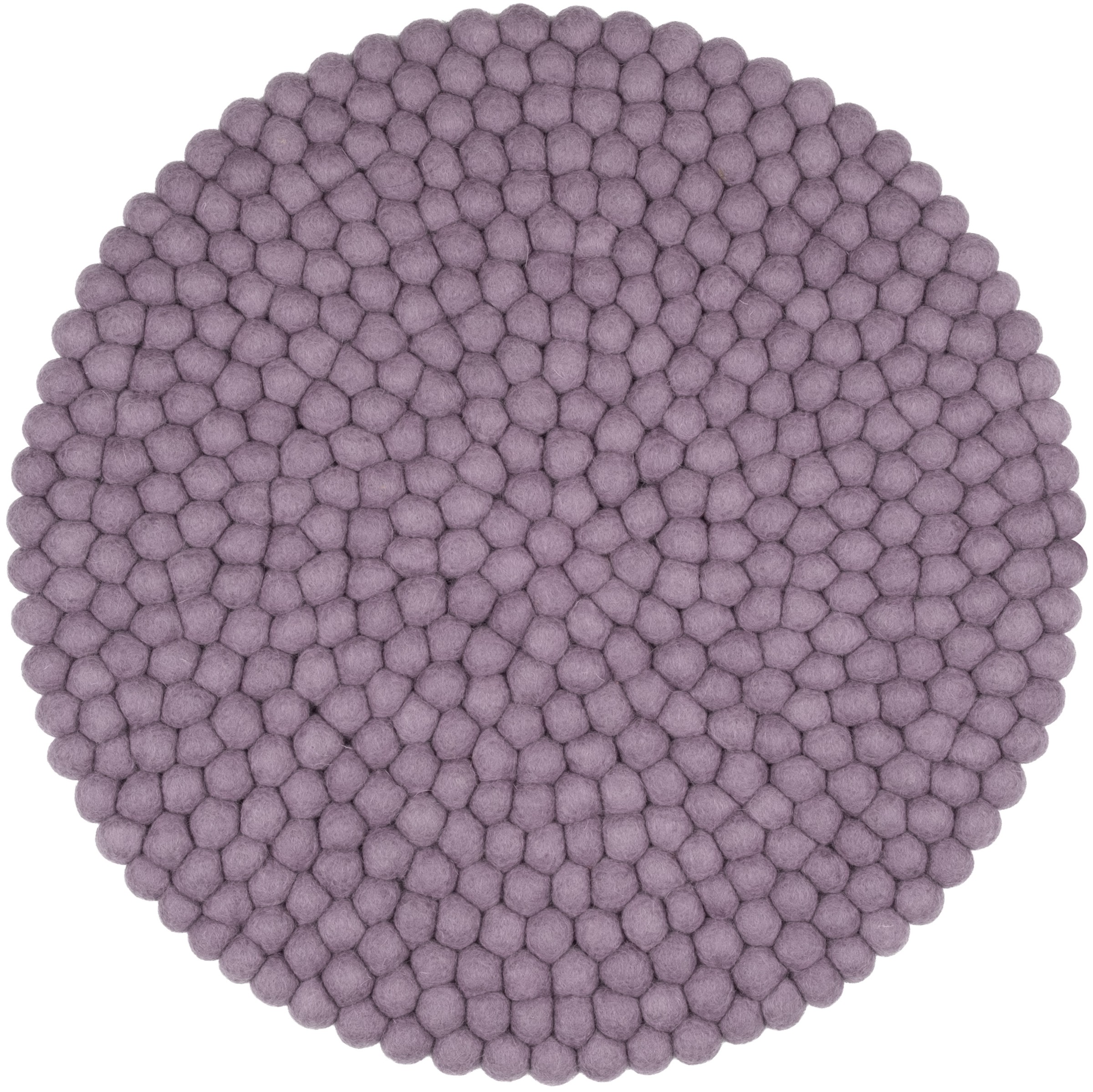myfelt Tove Filzkugel-Sitzauflage Fliedergrau Ø 36 cm