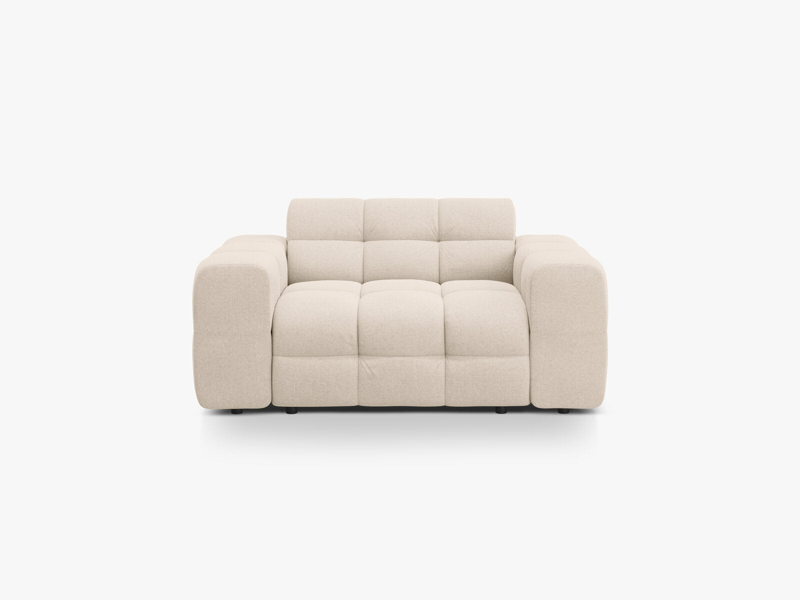 Micadoni Sofa Kendal 2-Sitzer Strukturierter Stoff Beige