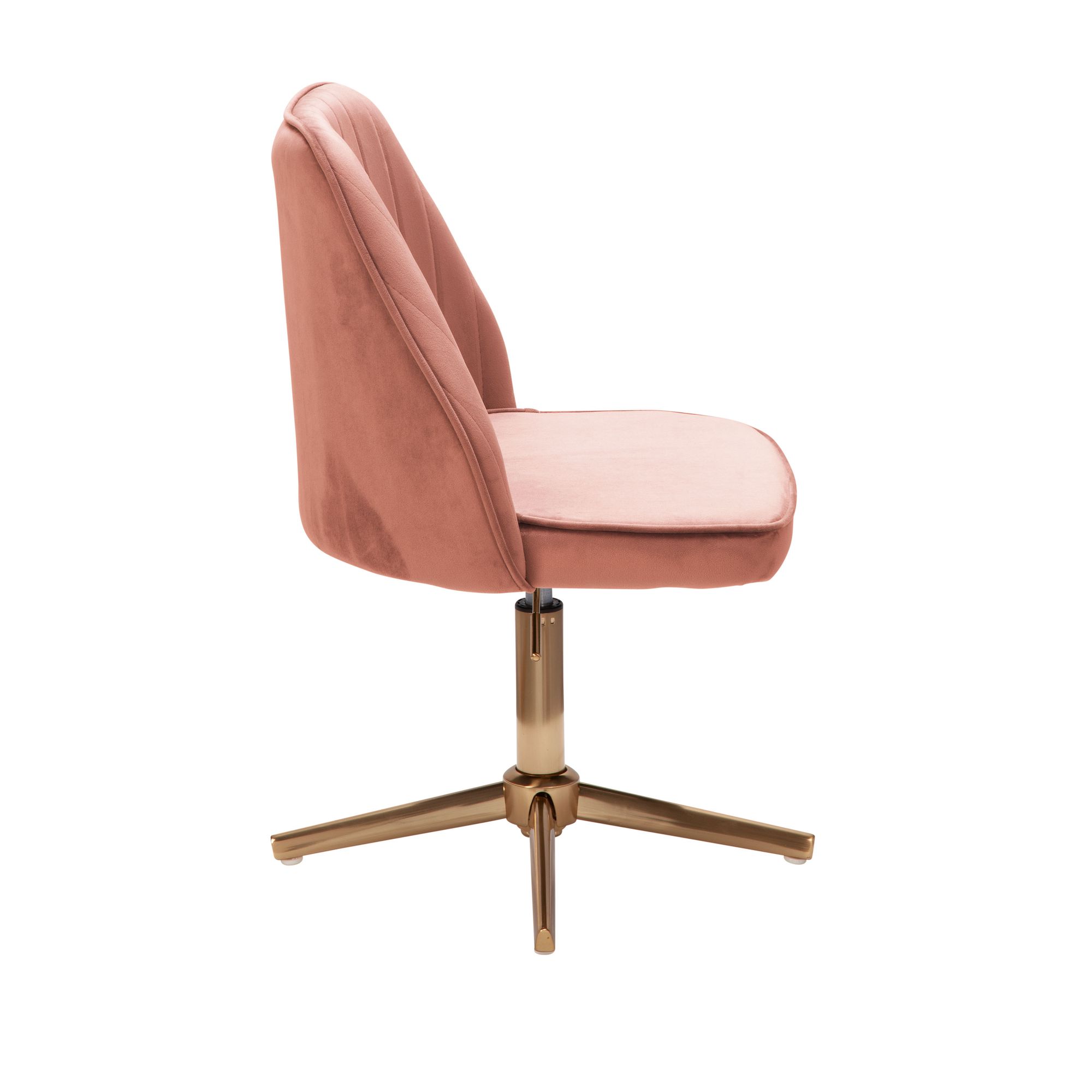 Drehstuhl Froya Samt Rosa