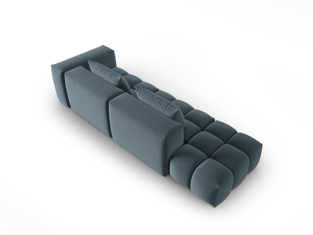Cosmopolitan Design Sofa Verona 4-Sitzer offen Samt Casino Pastellblau Links