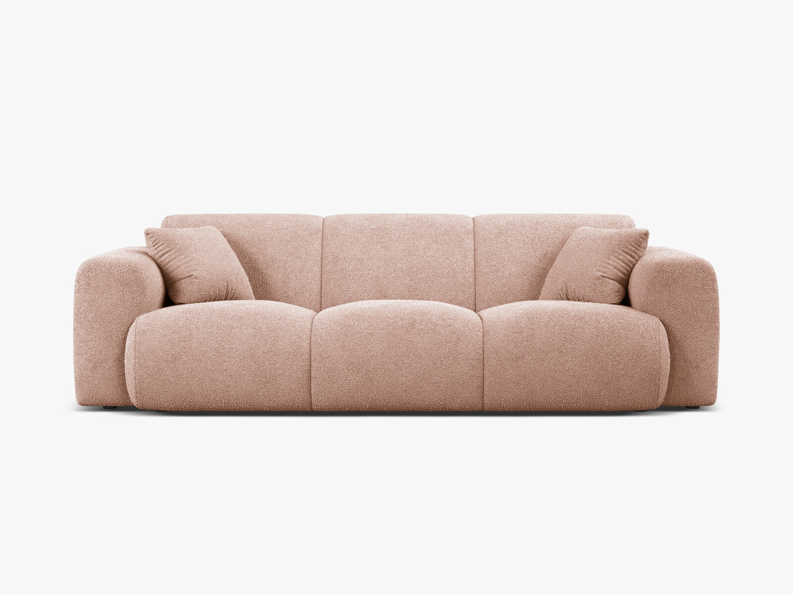 Micadoni Sofa Molino 3-Sitzer Boucle Baloo Puderrosa
