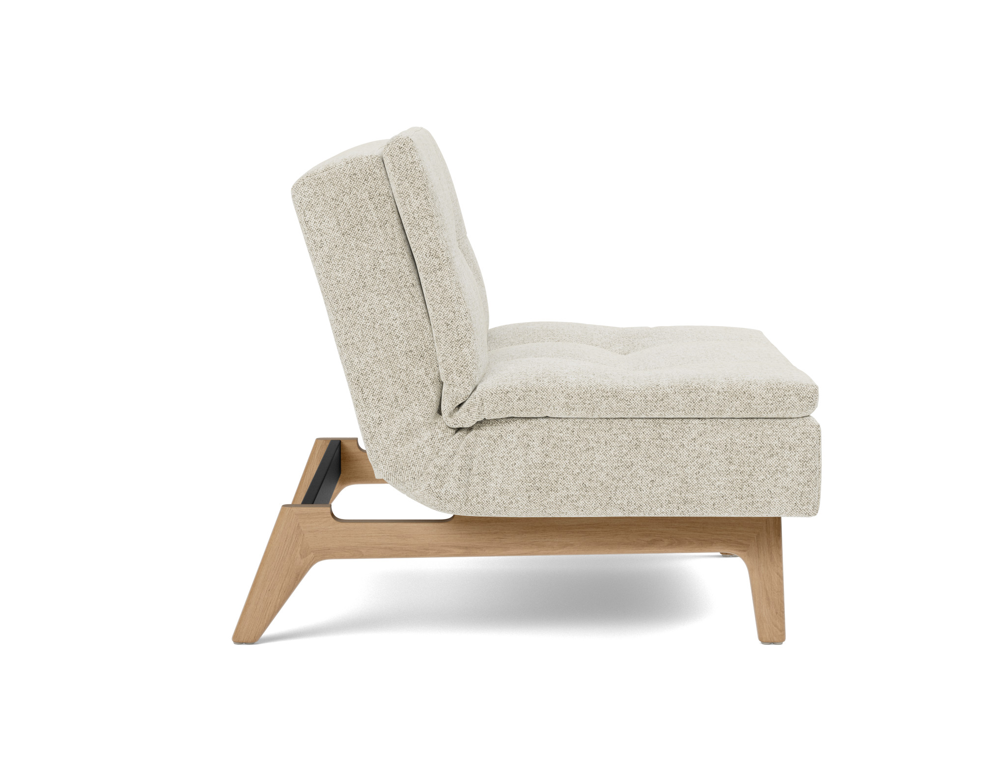 Sessel Dublexo Strukturierter Stoff Taura 357-Off-White Beine Eiche