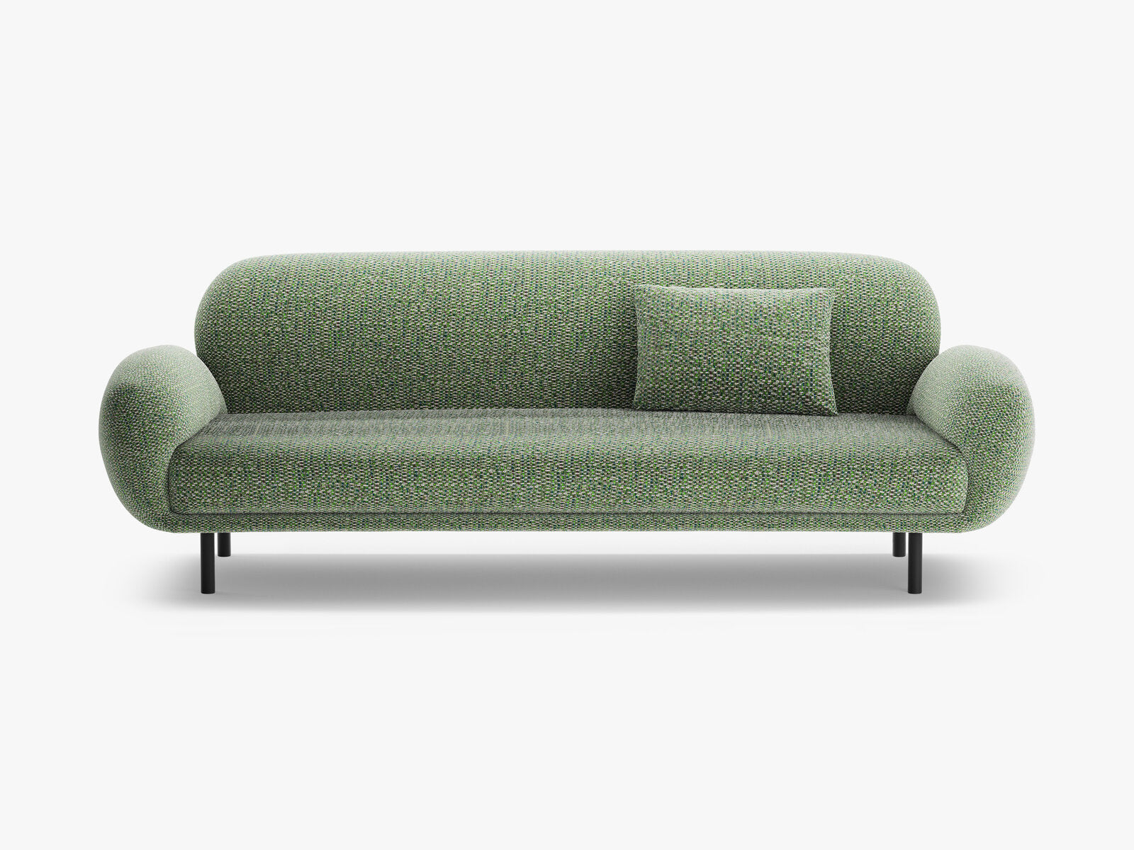 Micadoni Sofa Poppy 3-Sitzer Chenille Silencio Grün
