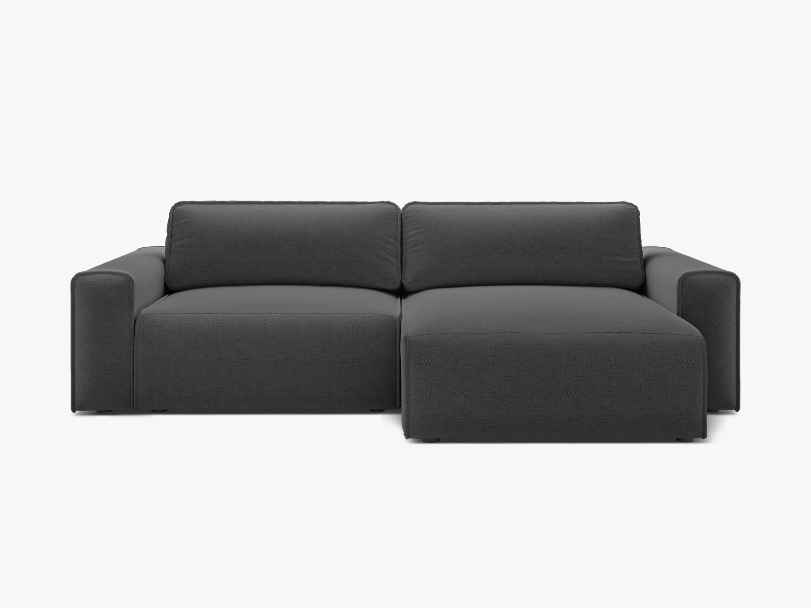 Micadoni Ecksofa Victor 3-Sitzer mit Schlaffunktion Rechts Strukturierter Stoff Anthrazit