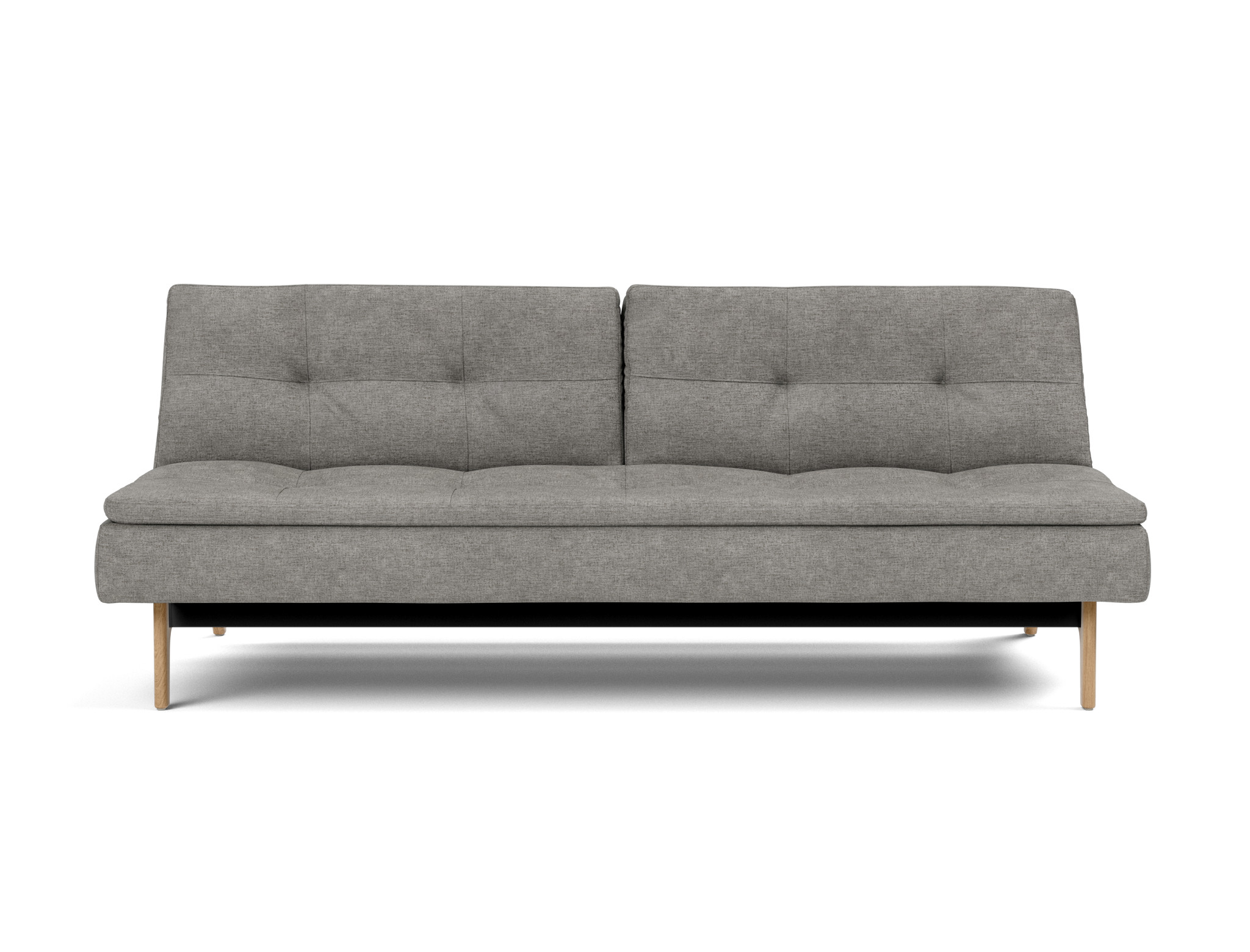 Schlafsofa Dublexo Flachgewebe Avella 282-Warm-Grey Beine Eiche