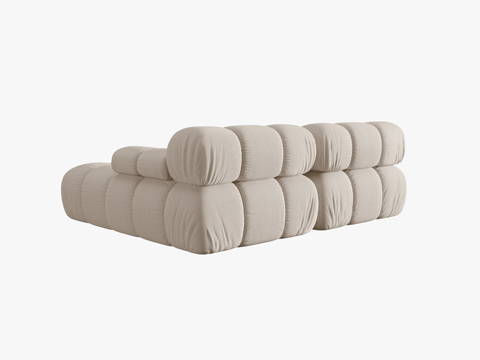 Micadoni Modulares Ecksofa Bellis 3-Sitzer Rechts 3D-Stoff Sonic Helles Beige