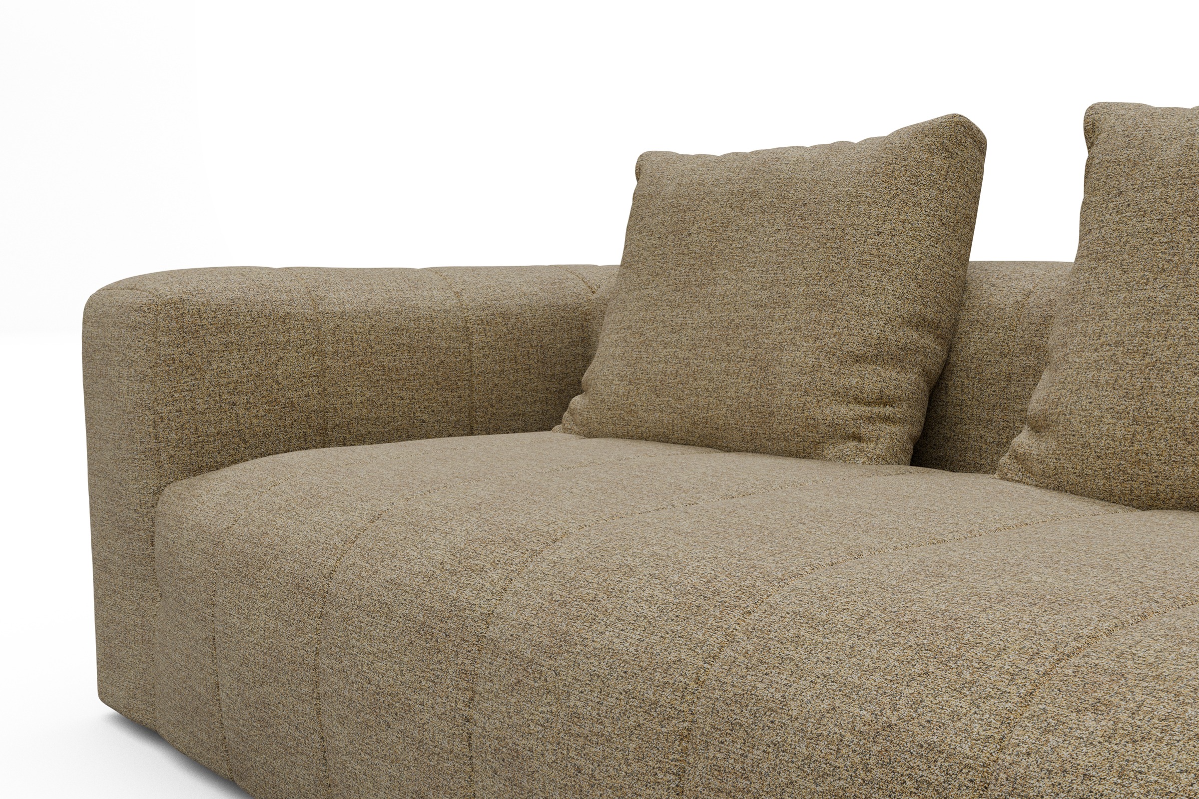 Ecksofa Hugo 2x 2,5-Sitzer Armlehne links Carreno-Silician-Yellow