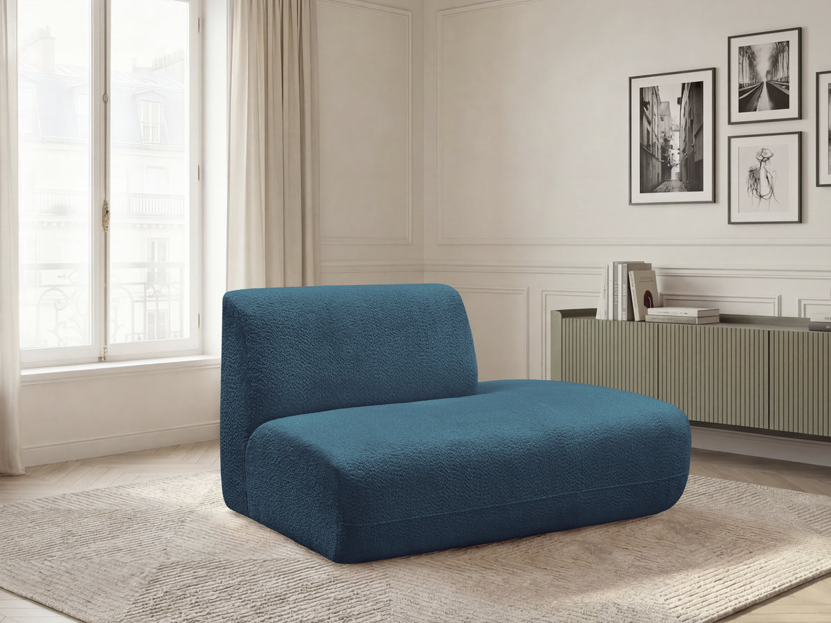 Bobochic Anda Sofamodul 2-Sitzer Chenille Hellblau Ecke rechts