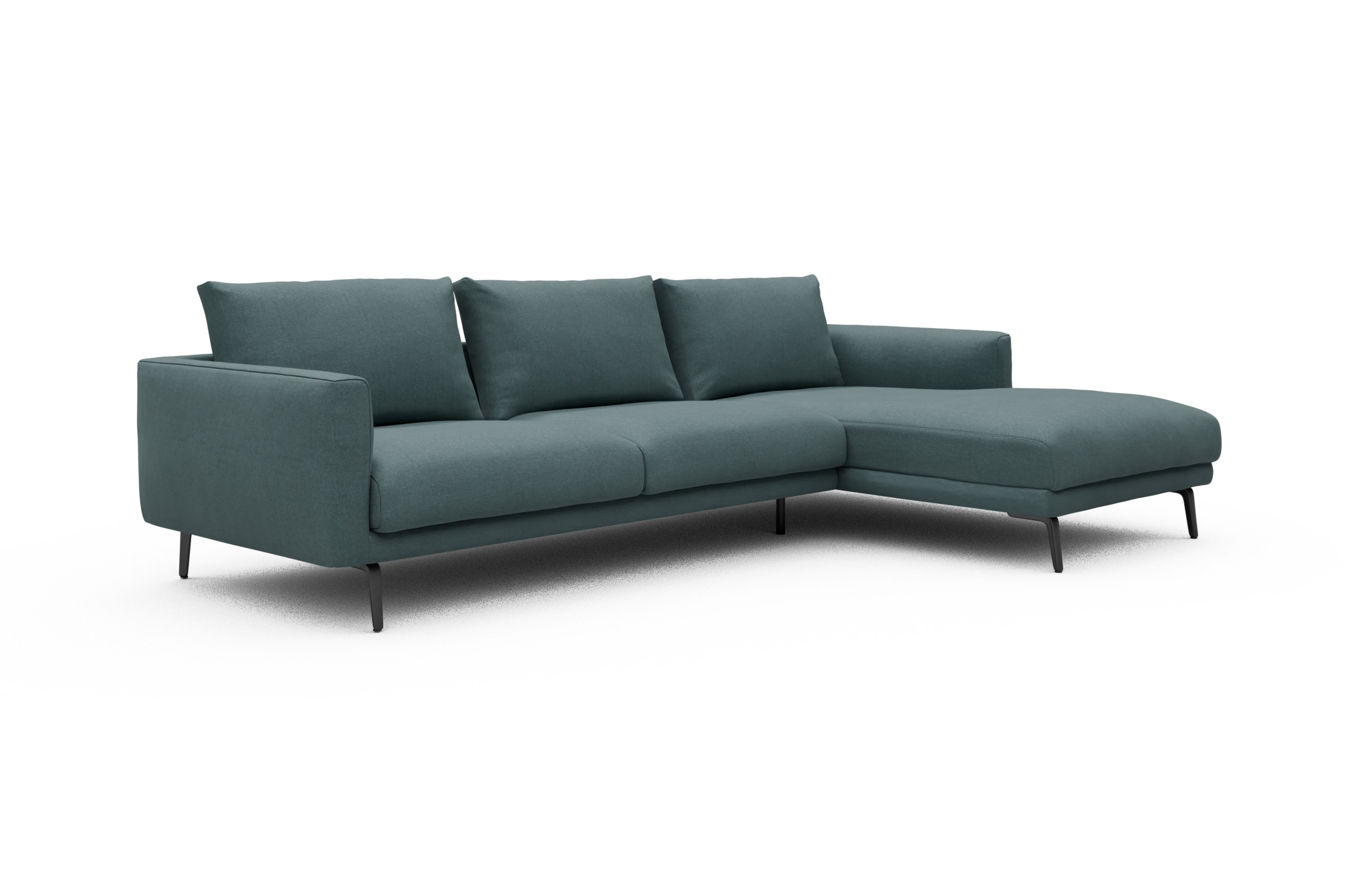 Ecksofa Karl Chaiselongue rechts mit 2,5-Sitzer Satya-Niagara