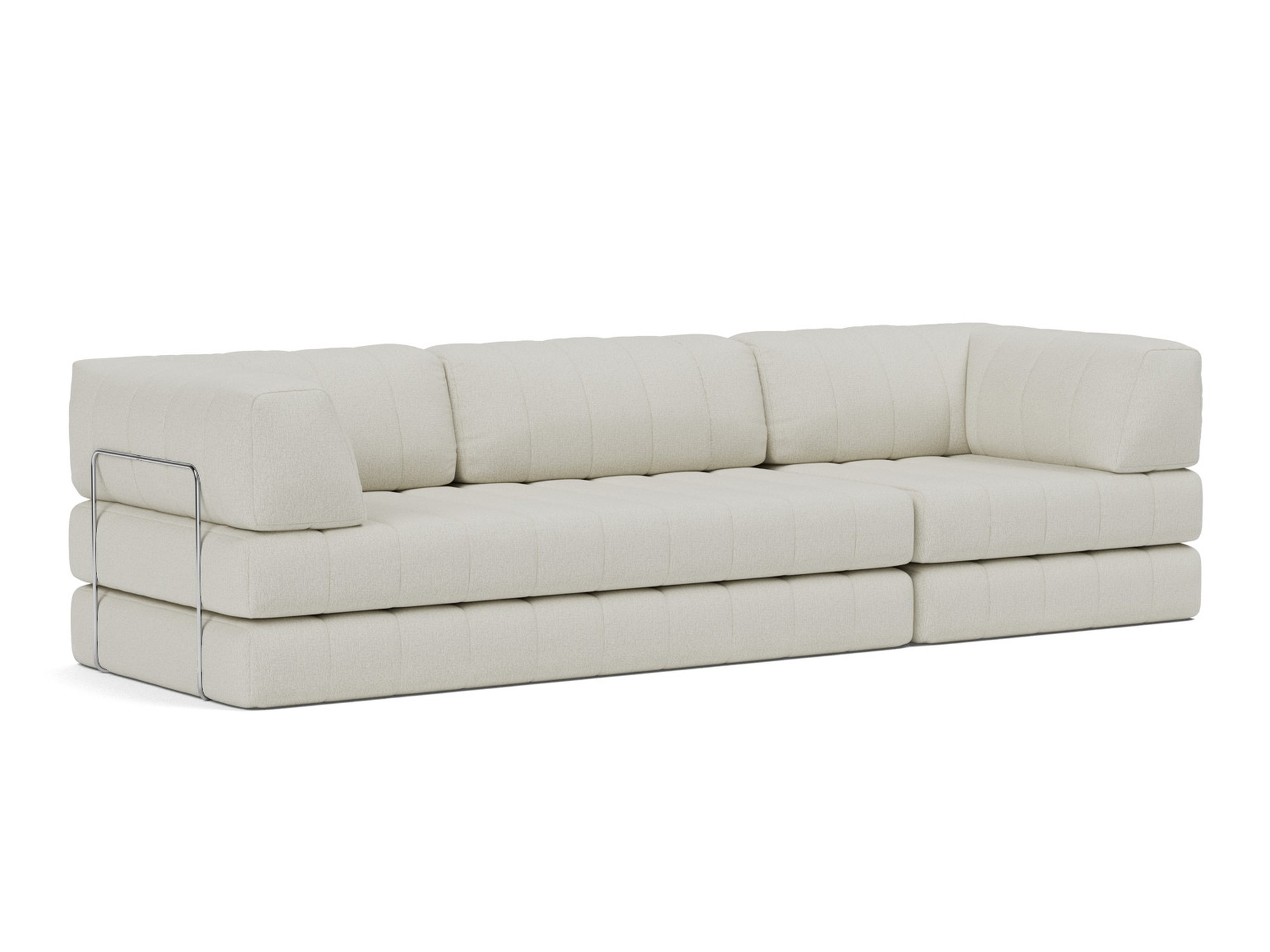 Schlafsofa CozyPad Grand mit Armlehnen Flachgewebe Mixed Dance 527-Natural