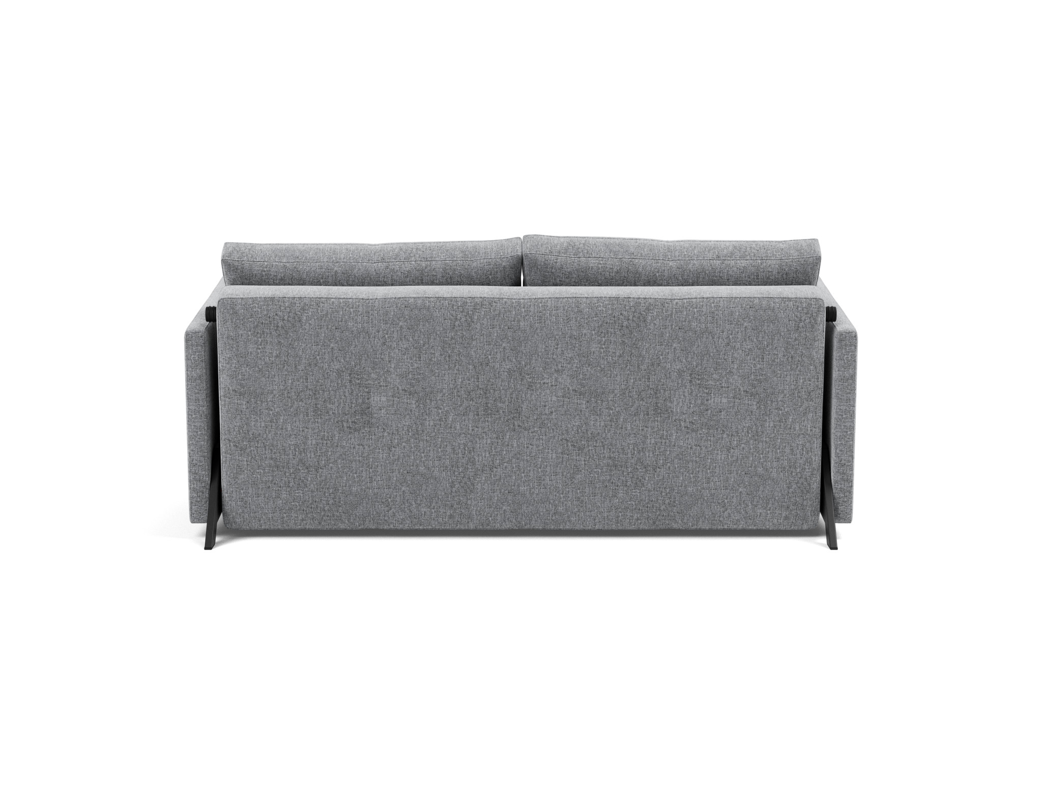 Schlafsofa Cubed mit Armlehnen 160 Strukturierter Stoff Twist 565-Granite