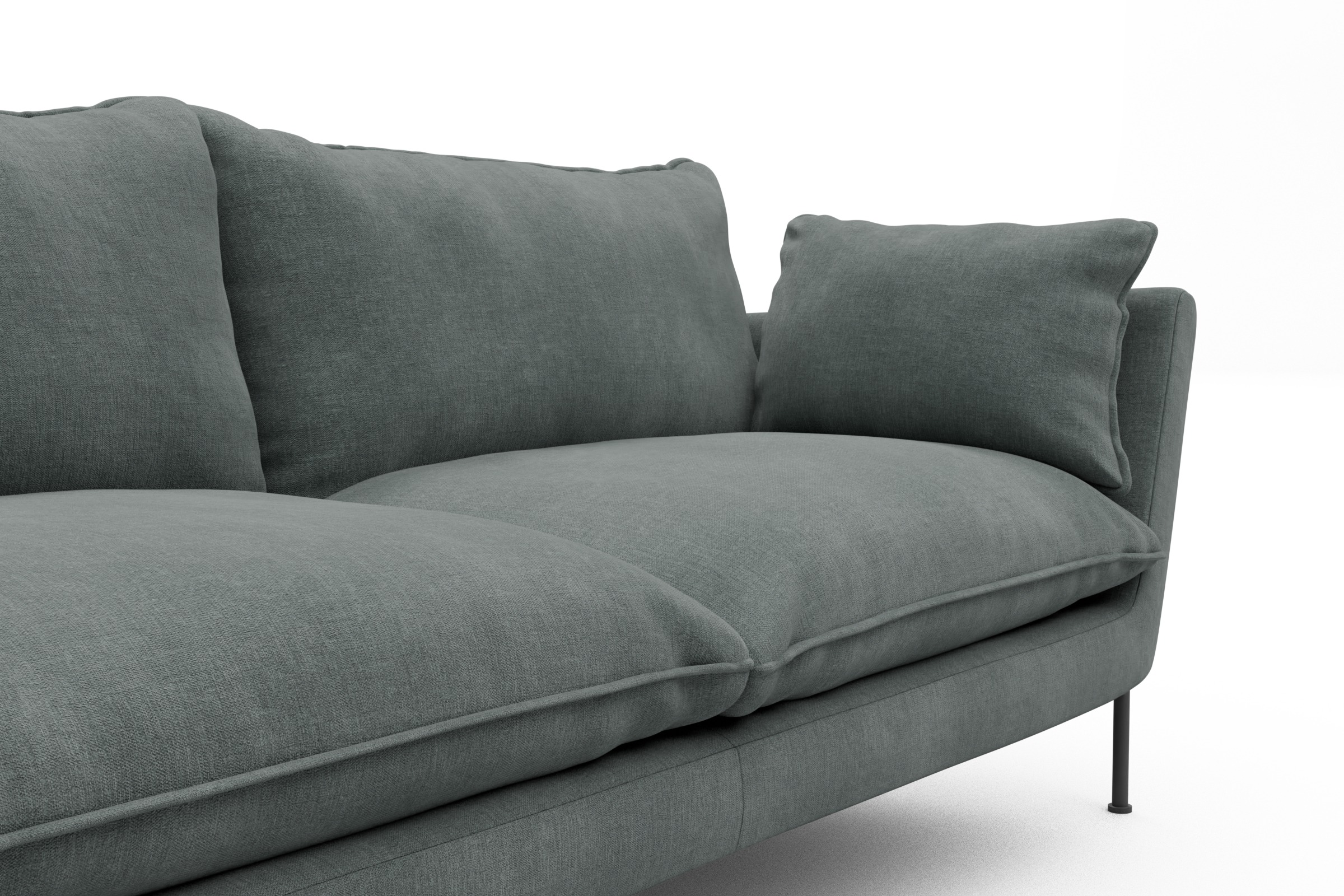 Sofa Anton PREMIUM 3-Sitzer Smooth-Silver-Grey