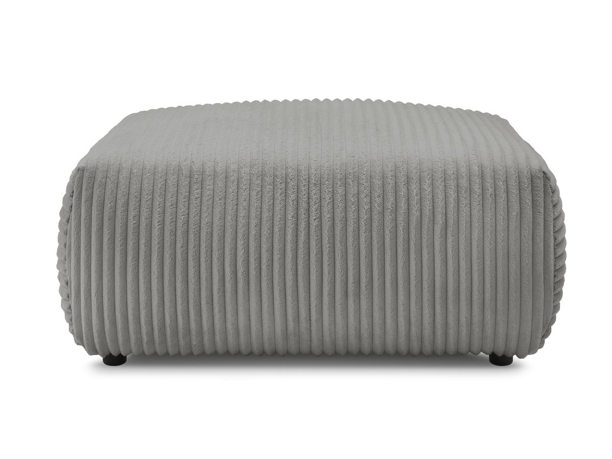 Bobochic Lucien Pouf Breitcord weich Dunkelgrau