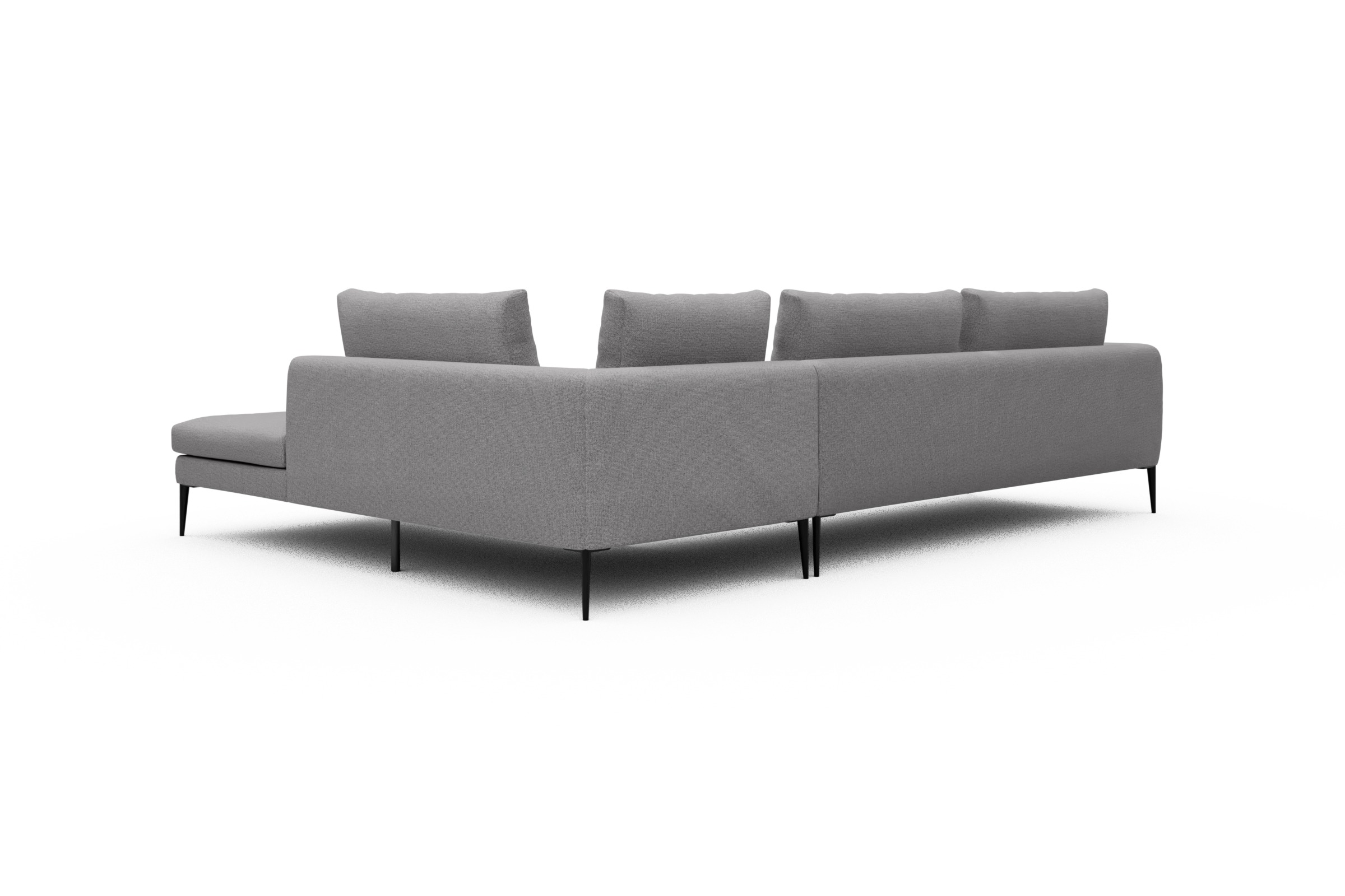 Ecksofa Paul Relax-Ecke links mit 3-Sitzer Sama-Grey