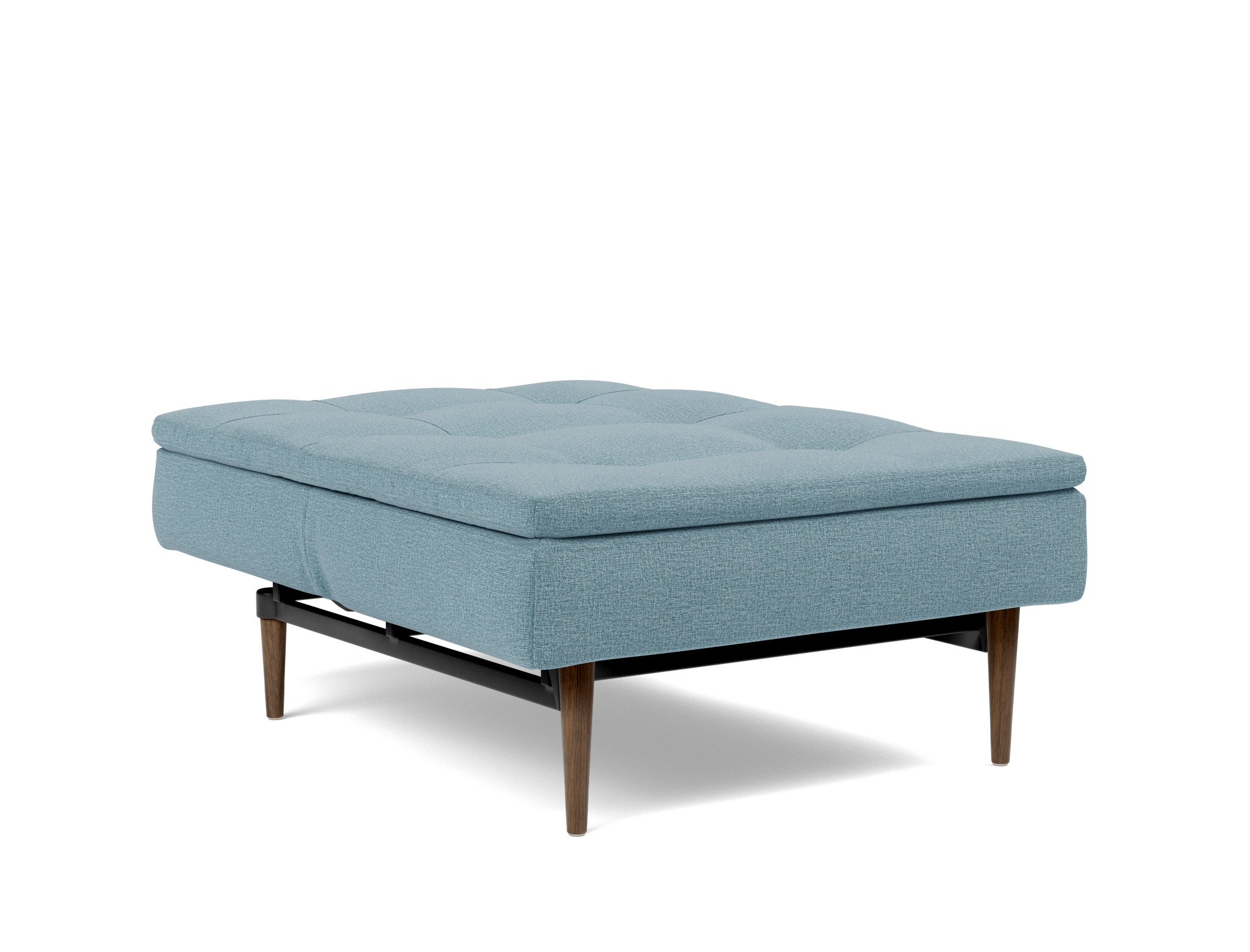 Sessel Dublexo Flachgewebe Mixed Dance 525-Light-Blue Beine Styletto Eiche dunkel