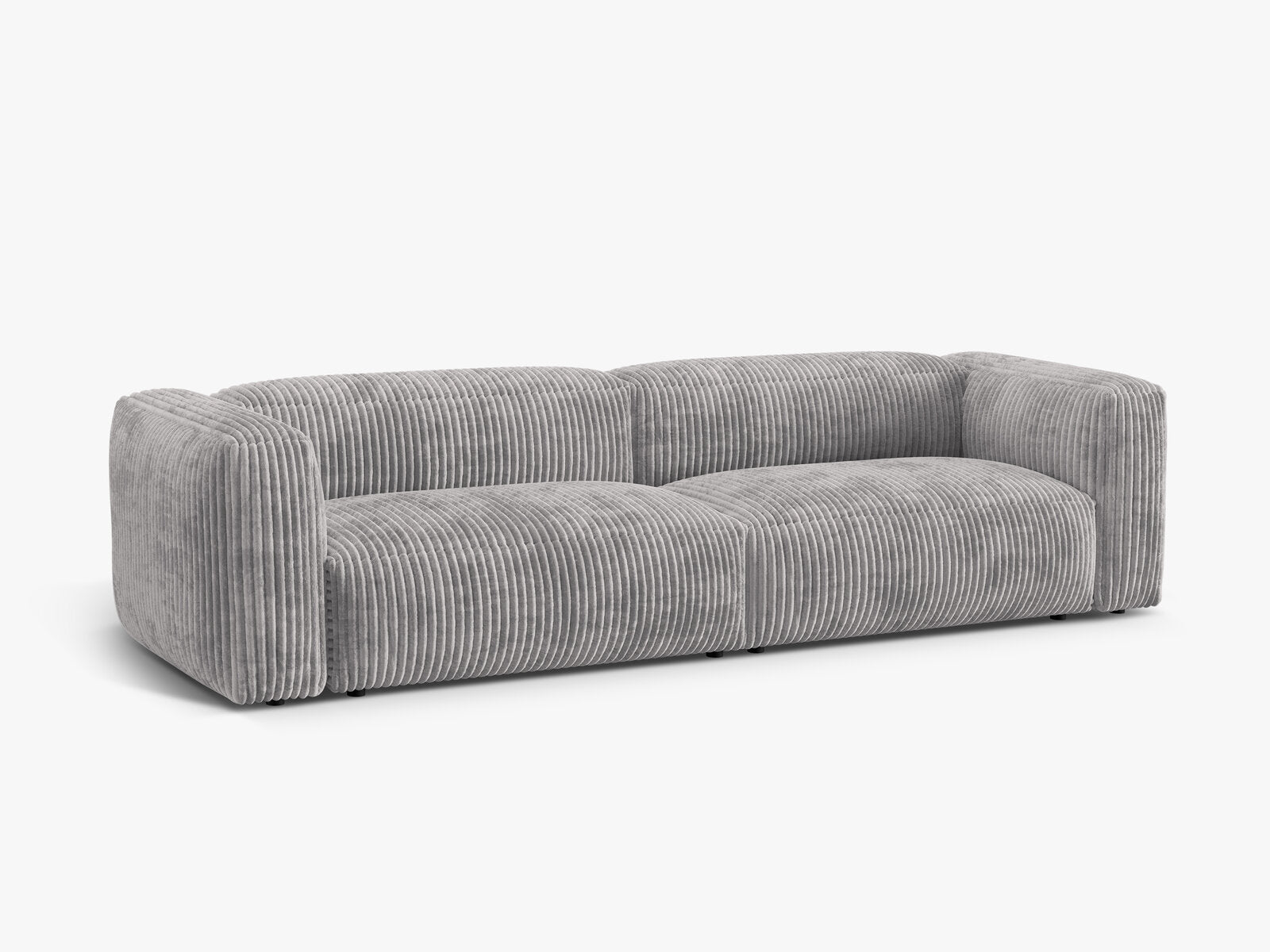 Micadoni Sofa Martina 4-Sitzer Kord Tilia Hellgrau