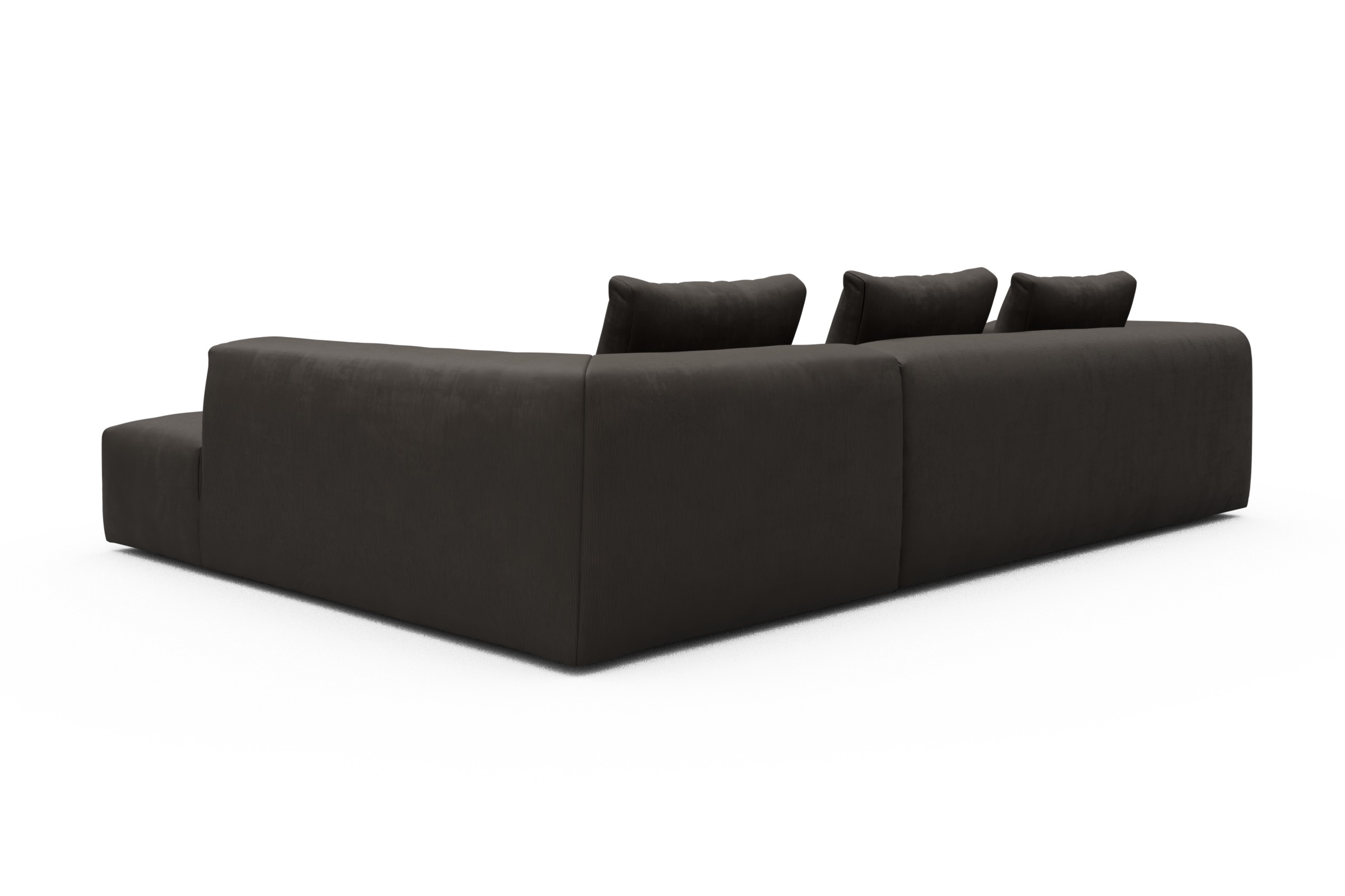 Ecksofa Fred Relax-Ecke rechts mit 2,5-Sitzer Cordufine-Taupe