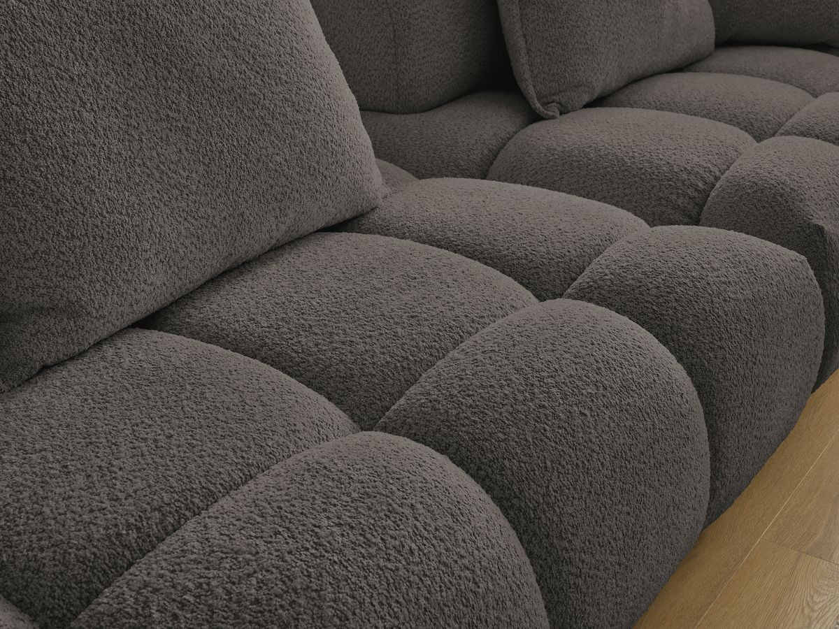 Bobochic Alya Sofa 4-Sitzer Bouclé-Stoff Braun