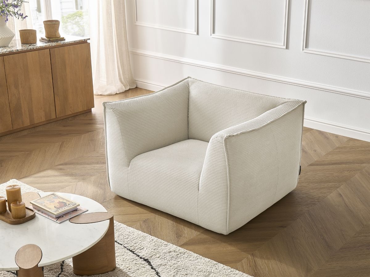 Bobochic Giorgia Sessel Cordsamt Beige