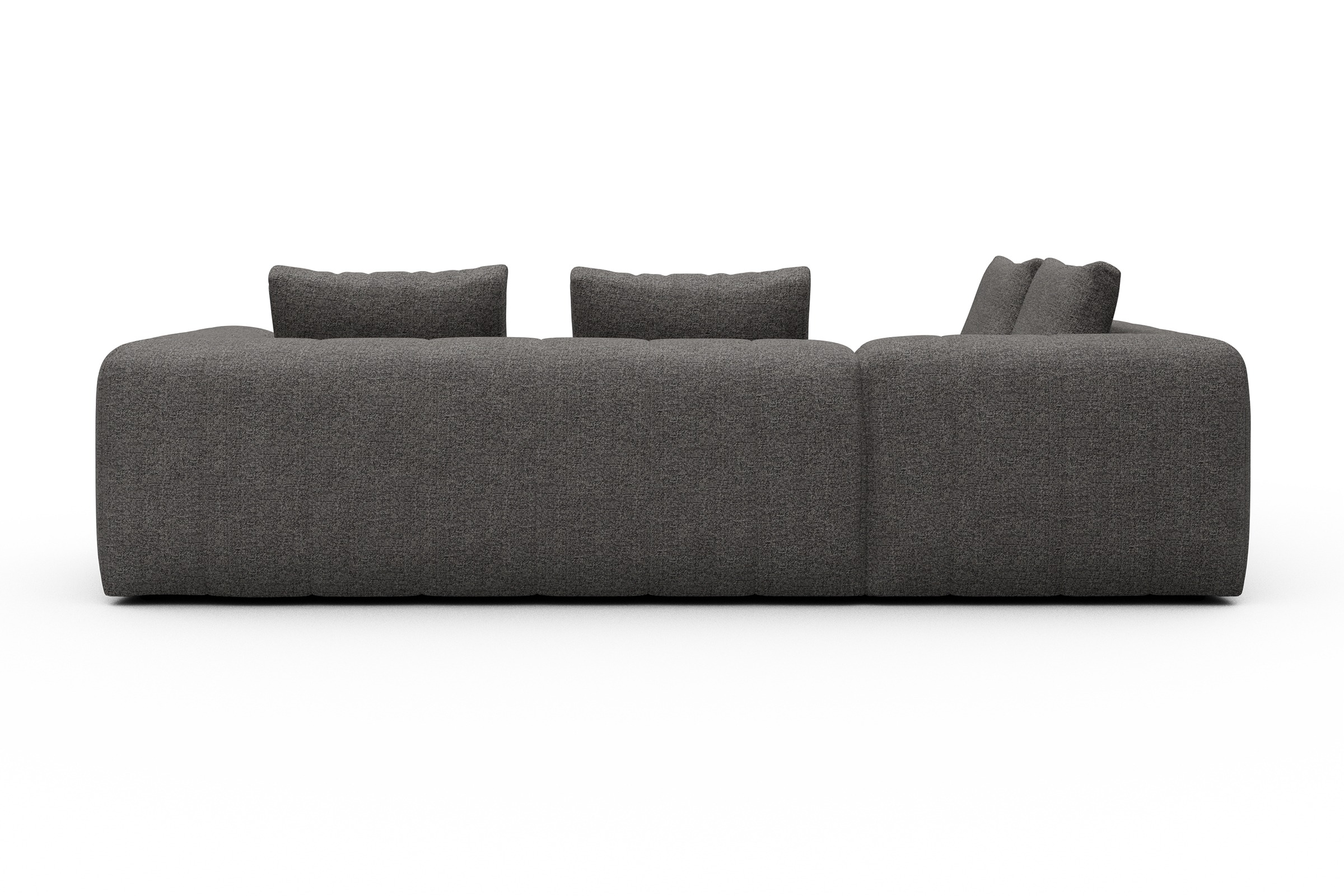 Ecksofa Hugo 2x 2,5-Sitzer Armlehne rechts Carreno-Salt-and-Pepper