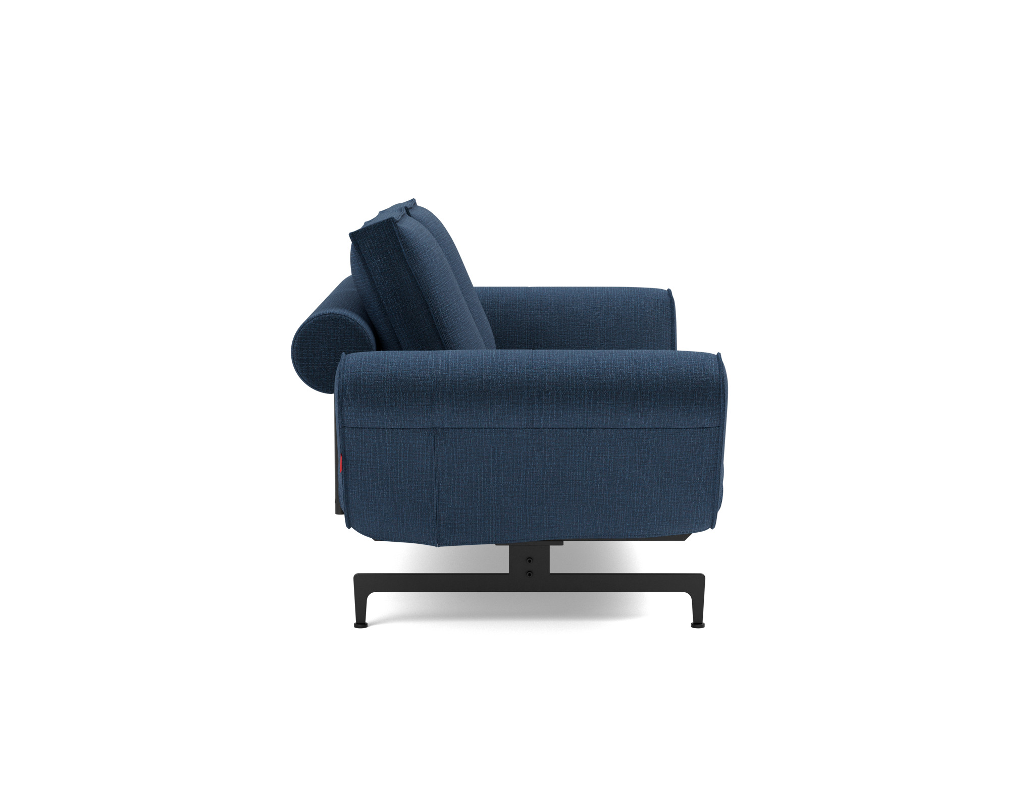 Tagesbett Ghia Chenille Esina 414-Indigo-Blue Beine Laser schwarz