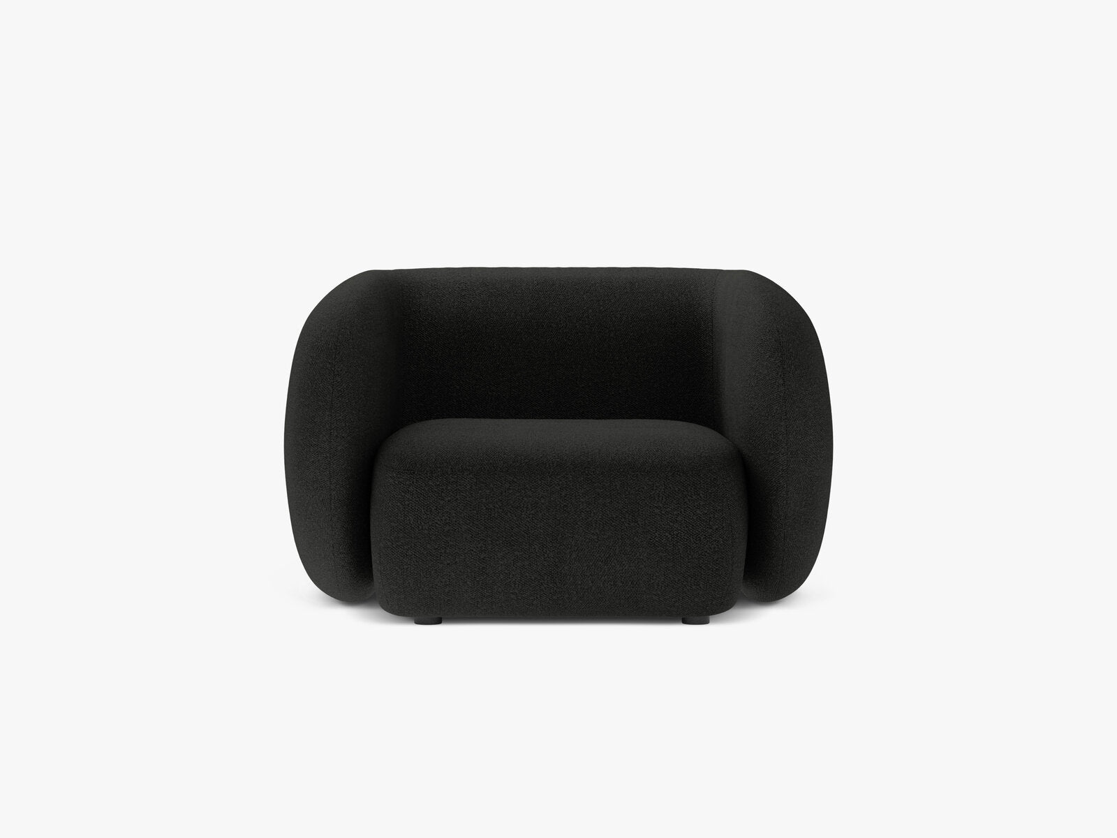 Micadoni Sessel Kate 1-Sitzer Boucle Schwarz
