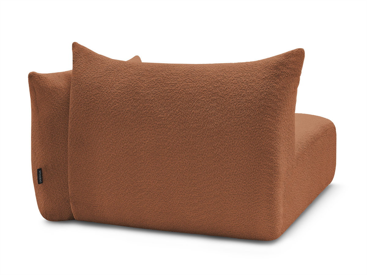 Bobochic Azra Sofamodul 2-Sitzer 143 × 112 cm Bouclé-Stoff Orange Ecke links