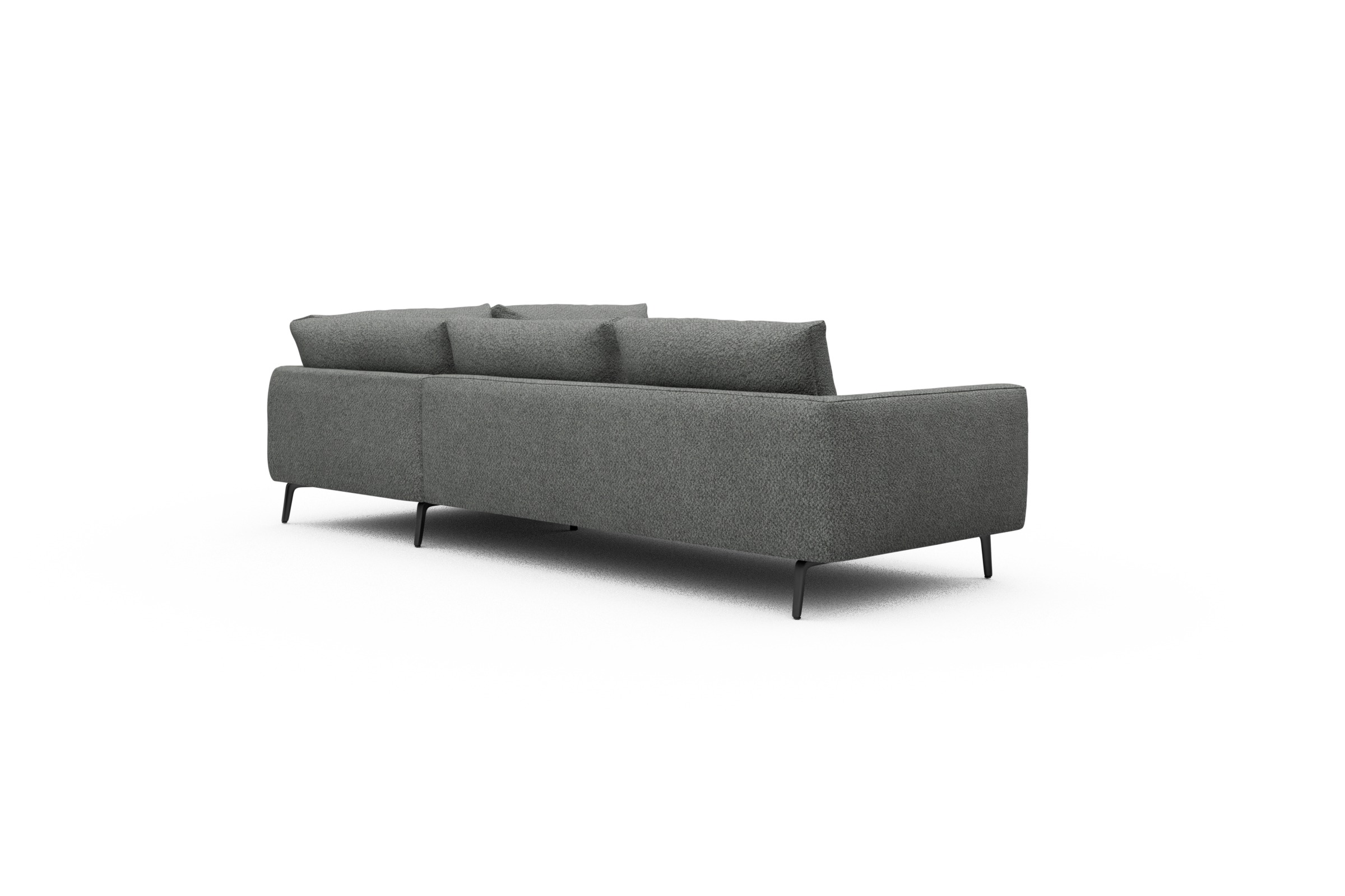Ecksofa Karl Relax-Ecke rechts mit 2,5-Sitzer Vanora-Warm-Grey