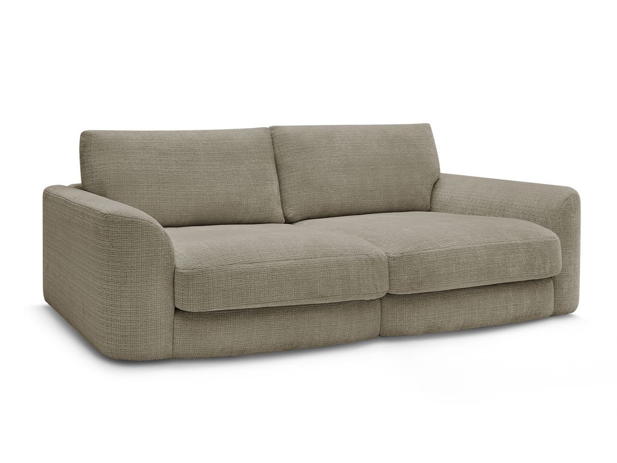 Bobochic Leonore Sofa 3-Sitzer Strukturstoff Taupe