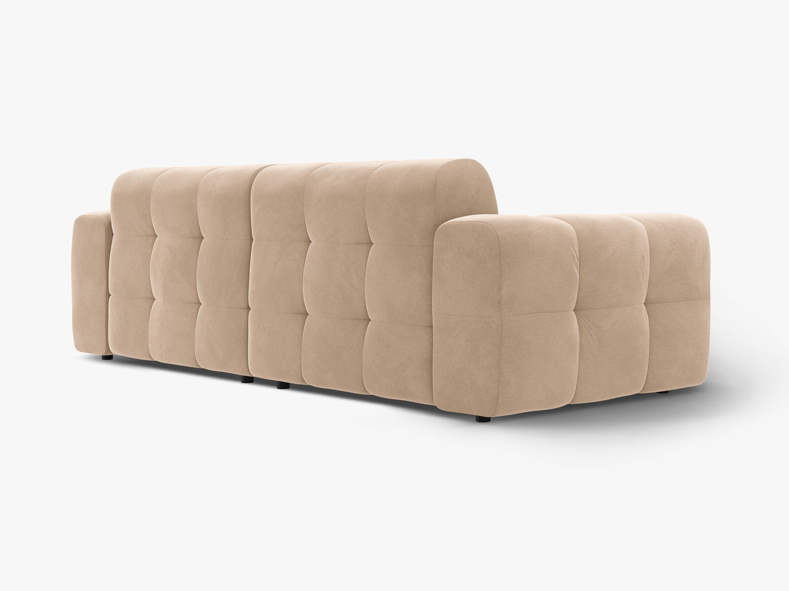 Micadoni Sofa Kendal 4-Sitzer Samt Mandel Beige