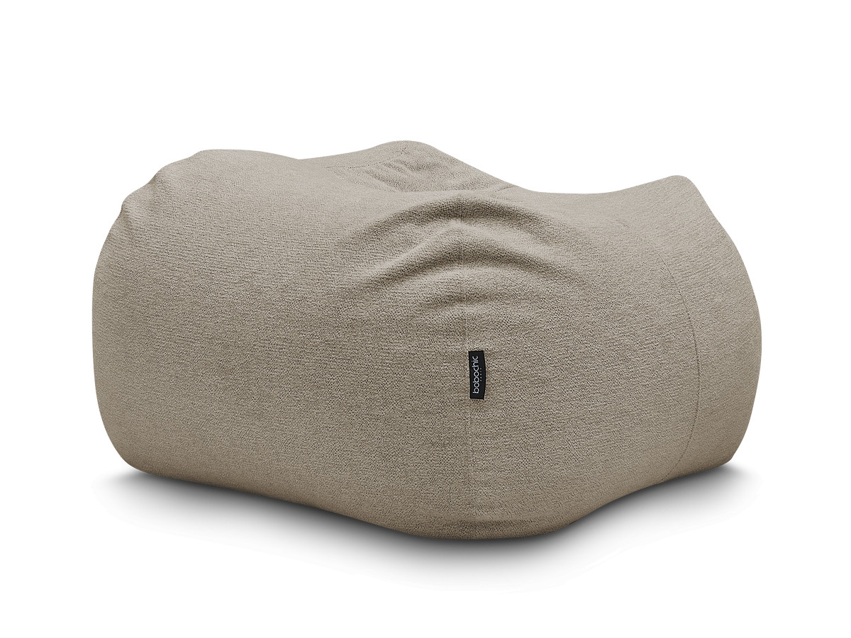 Bobochic Voltaire Pouf 120 × 70 cm Melange-Stoff Taupe