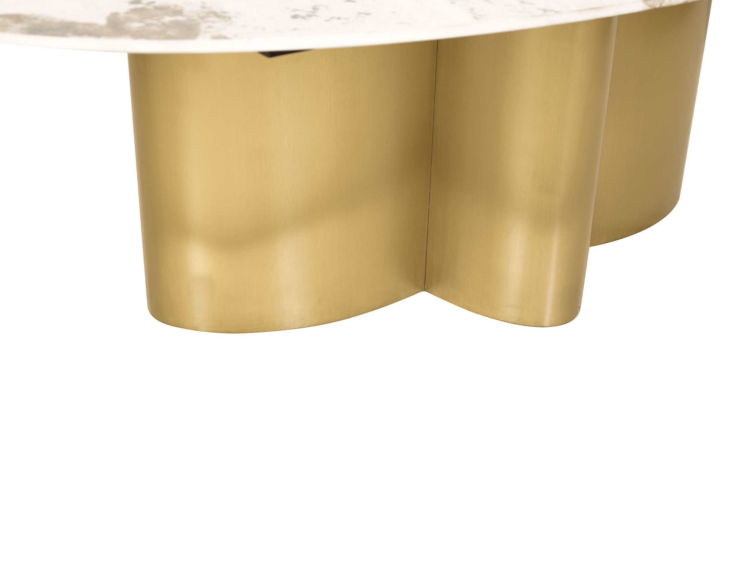 Livin Hill Couchtisch Modig Goldene Beine, weißes Oberteil M59