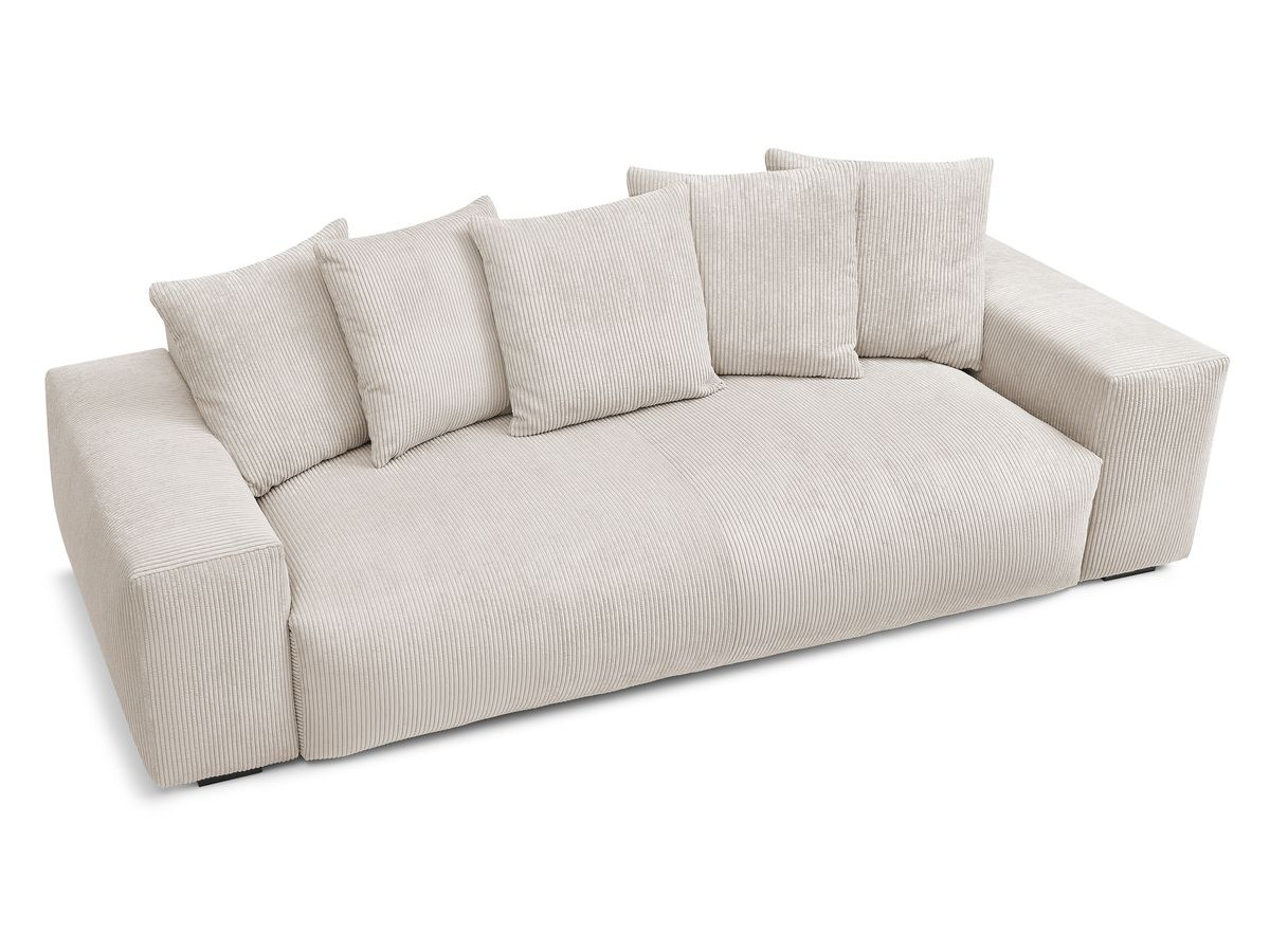 Bobochic Voltaire Sofa 3-Sitzer 280 × 124 cm Cordsamt Beige