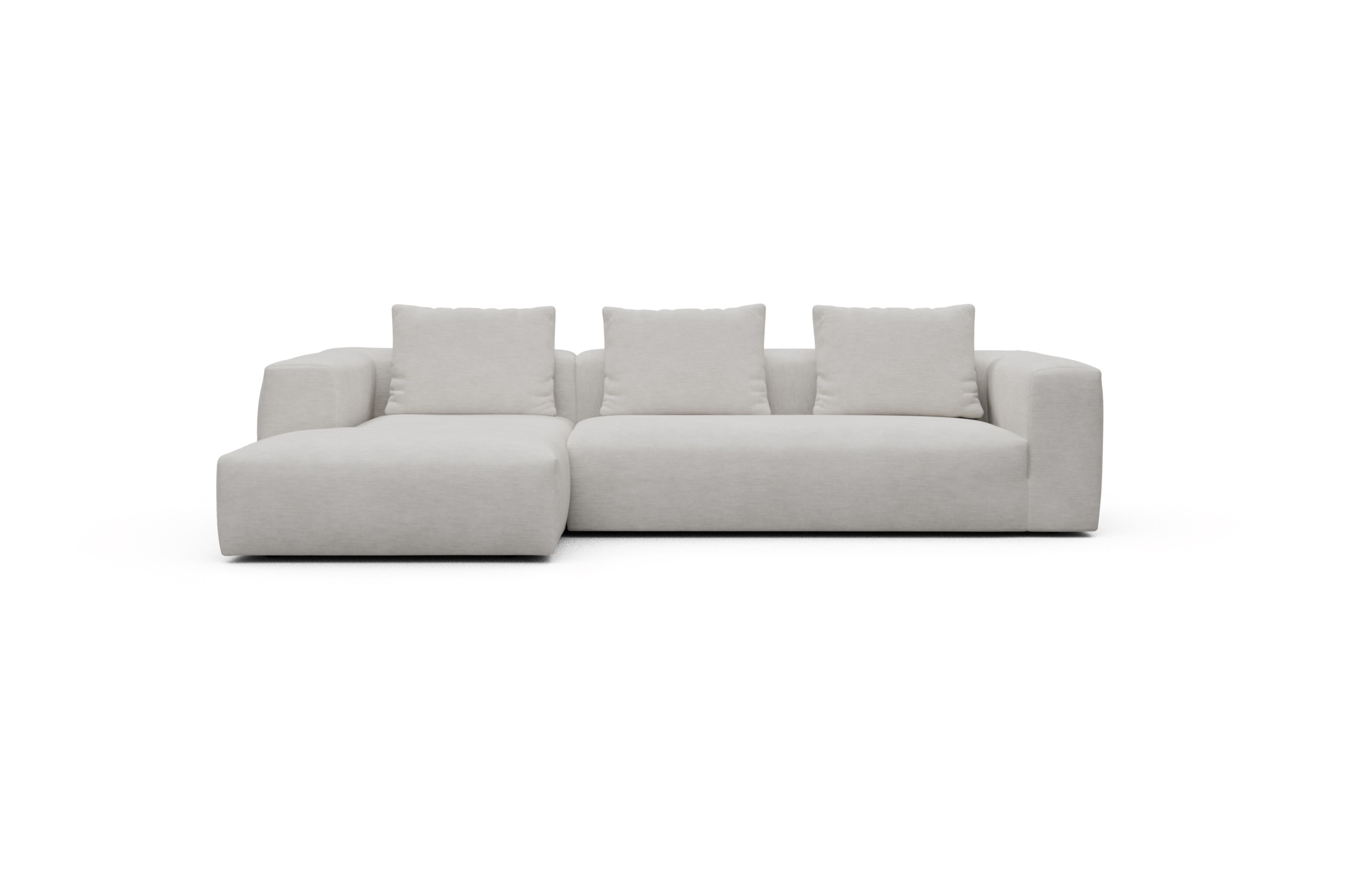 Skandi Home Ecksofa Fred Chaiselongue links mit 2,5-Sitzer Vivus-Dusty-Off-White moebelfaktor