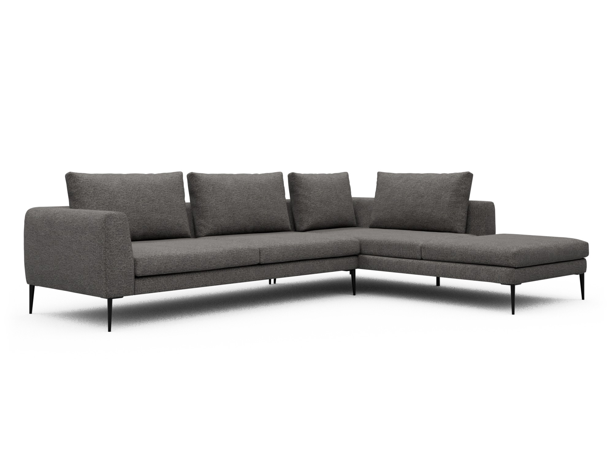 Skandi Home Ecksofa Paul Relax-Ecke rechts mit 3-Sitzer Carreno-Salt-and-Pepper moebelfaktor