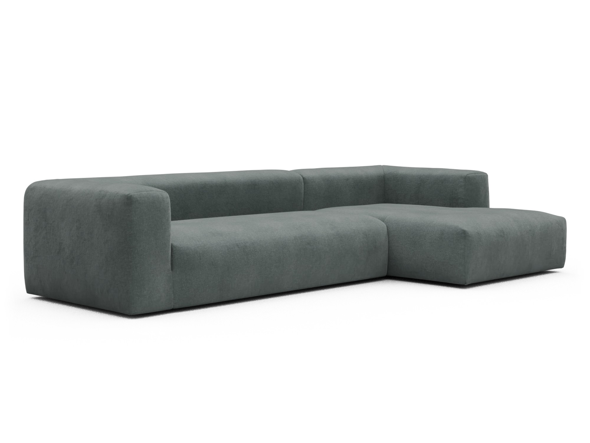 Skandi Home Ecksofa Fred Chaiselongue rechts mit 2,5-Sitzer Smooth-Silver-Grey moebelfaktor