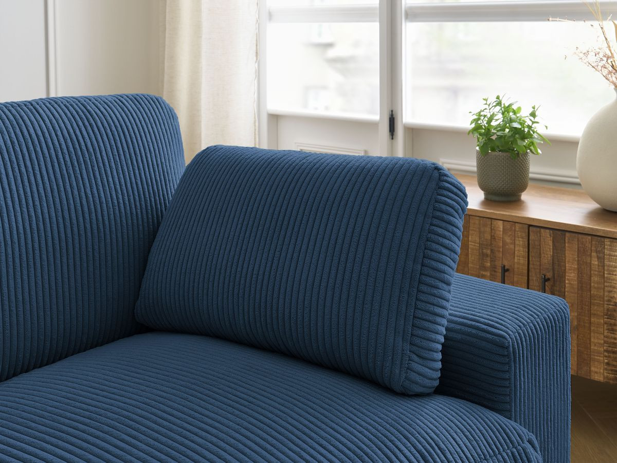 Bobochic Belair Sofa 4-Sitzer Cordsamt Dunkelblau