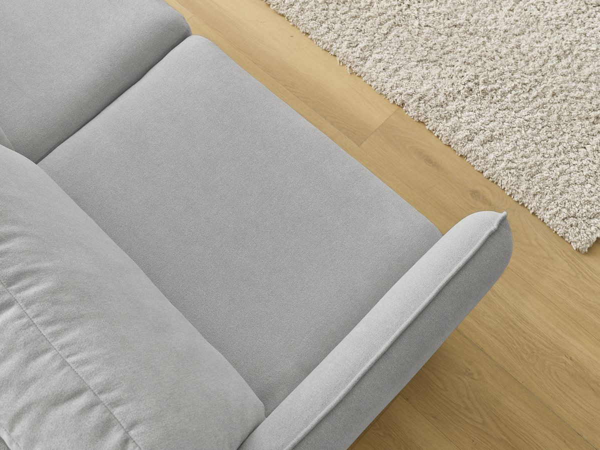 Bobochic Lenny Schlafsofa 3-Sitzer Stoff Hellgrau