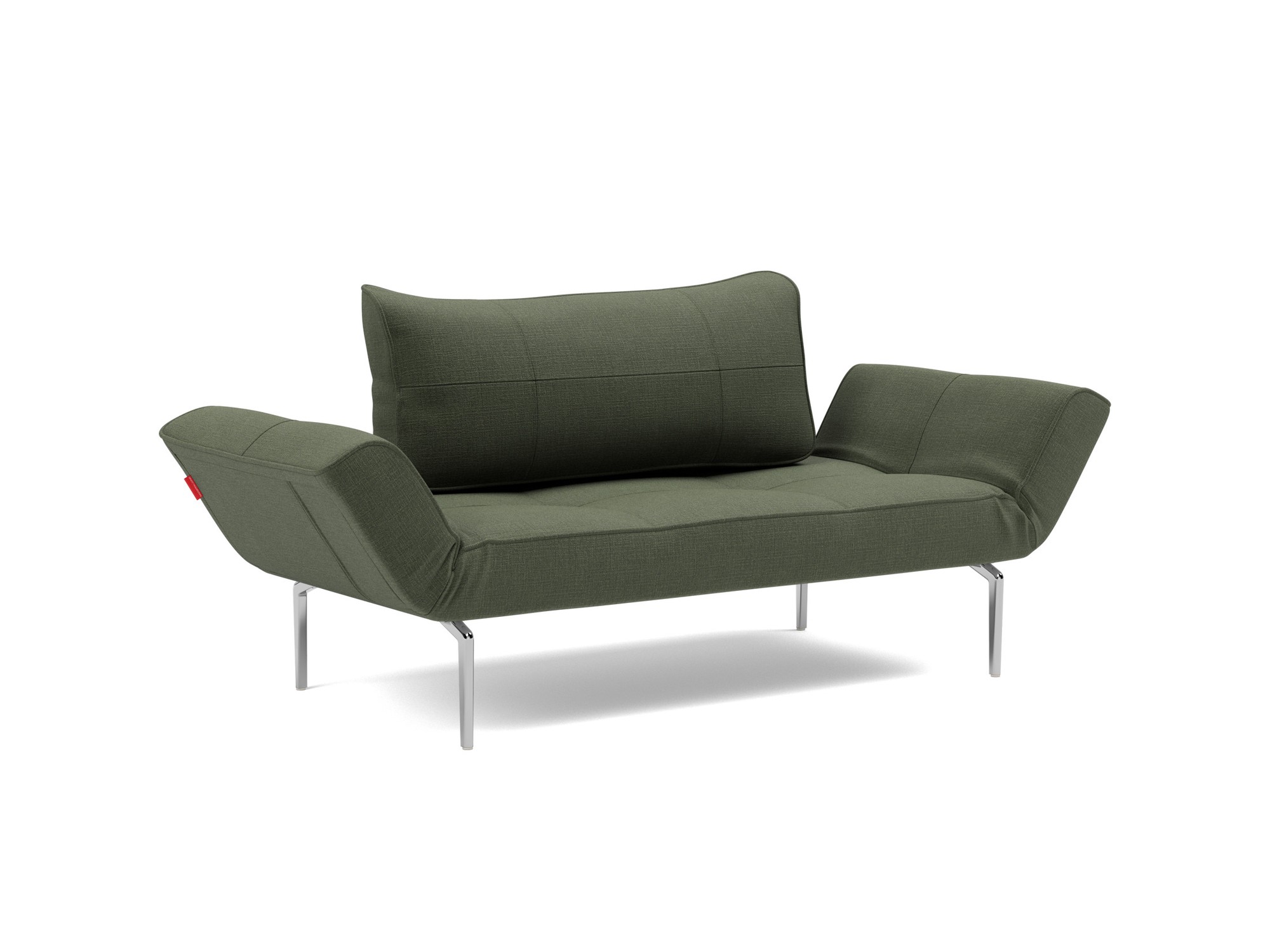 Tagesbett Zeal Chenille Esina 413-Olive-Green Beine Straw Aluminium