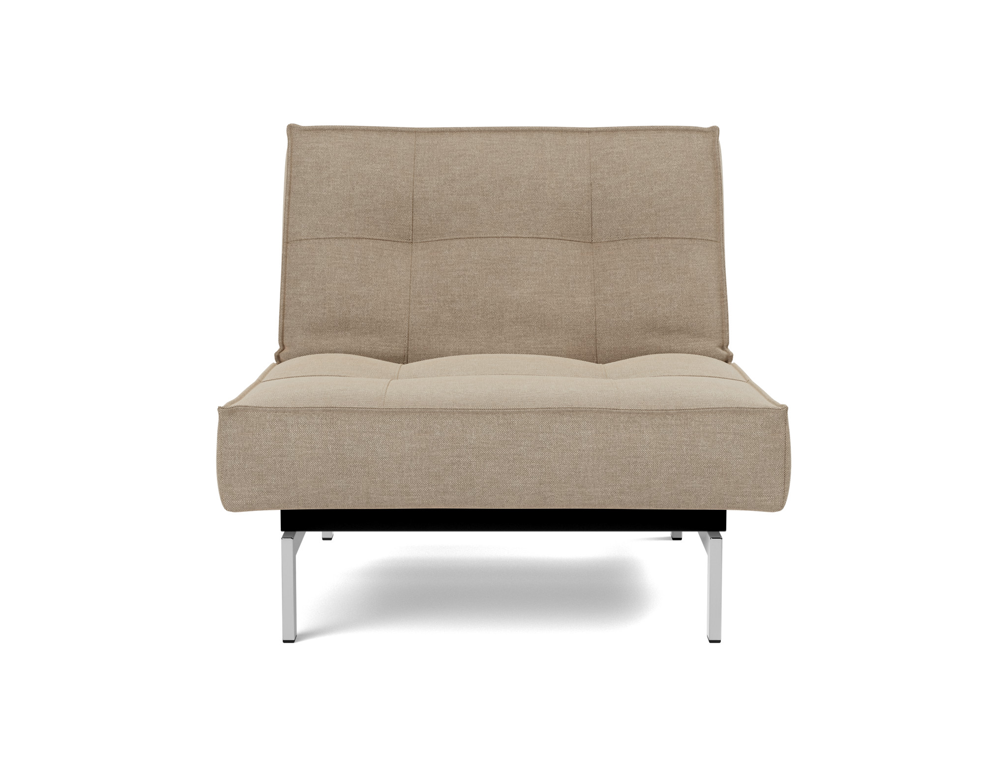 Sessel Splitback Flachgewebe Phobos 587-Mocha Beine Chrom