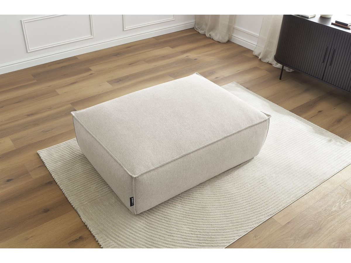 Bobochic Boheme Pouf Melange-Stoff Beige