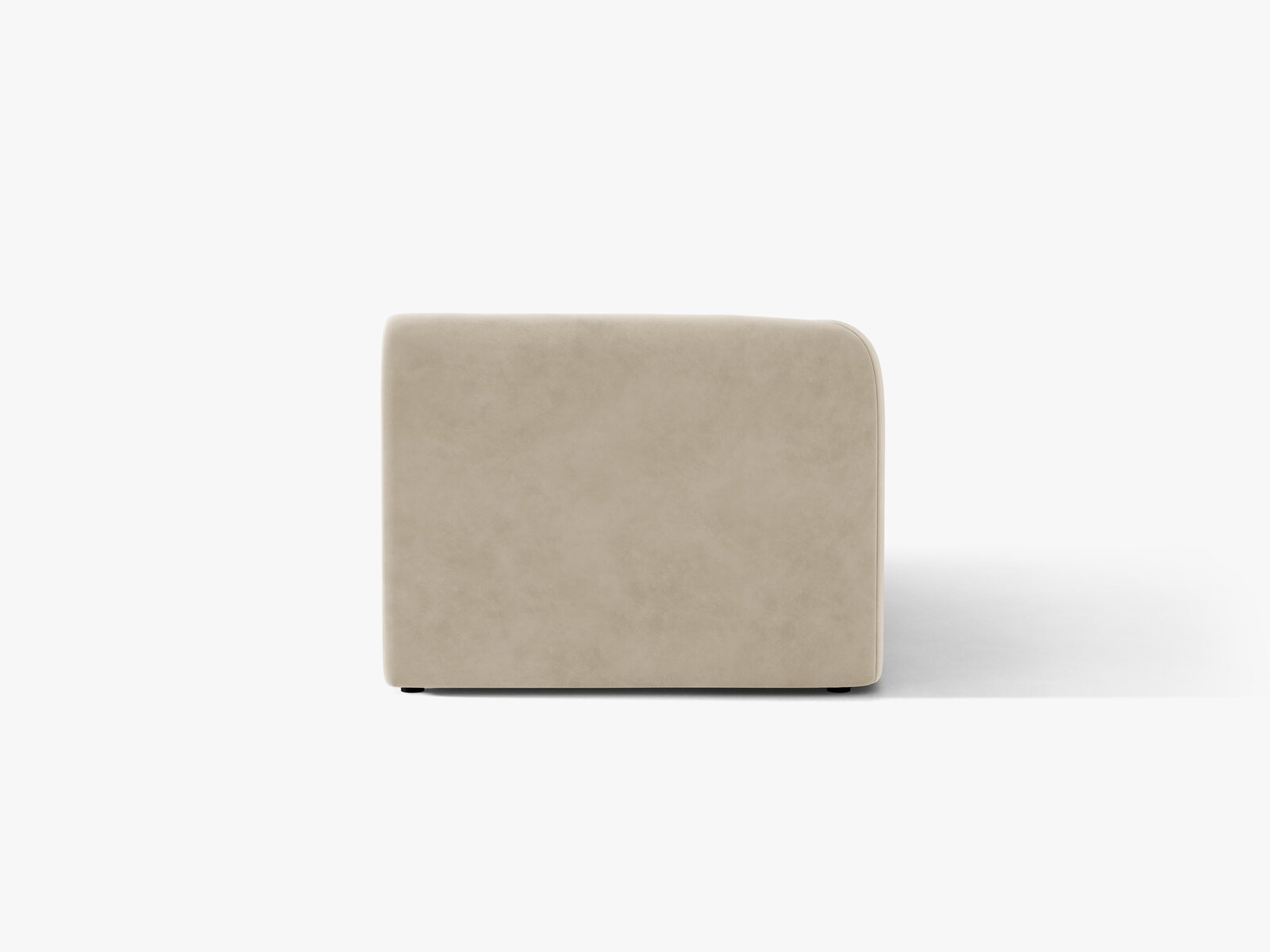 Micadoni Modul Miley 2-Sitzer Samt Bluvel Dunkelbeige Links