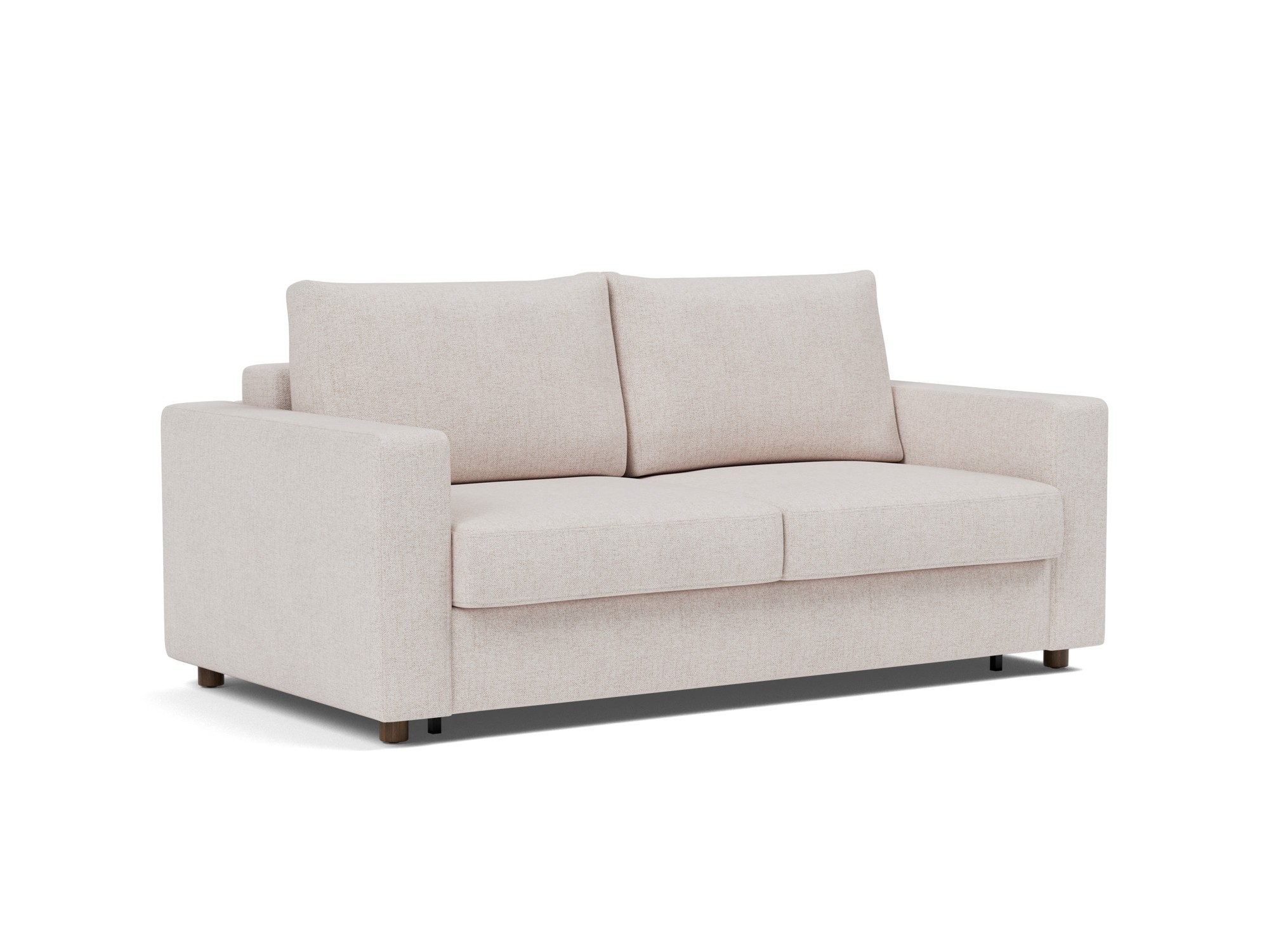 Schlafsofa Neah mit Standard-Armlehnen 160 Strukturierter Stoff Weda 300-Weda-Sand