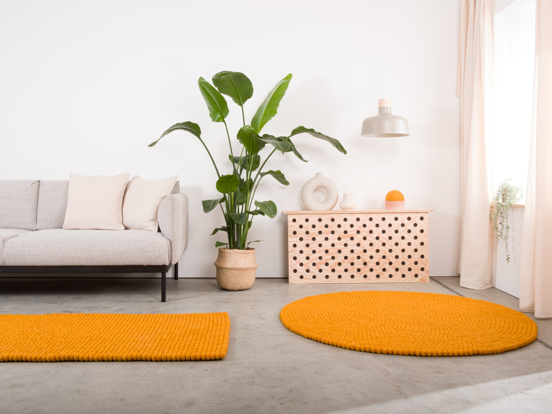myfelt Risa Filzkugelteppich - 90 cm